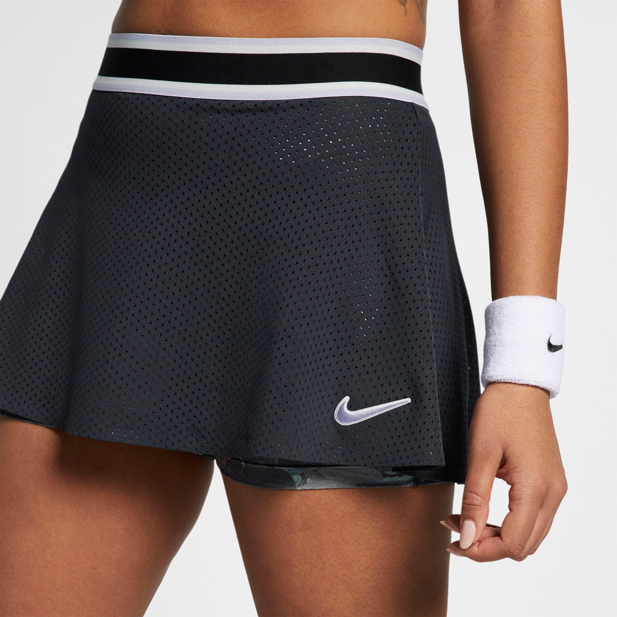 Nike Synthetic Dri-fit Perforated Tennis Skirt in Black - Lyst