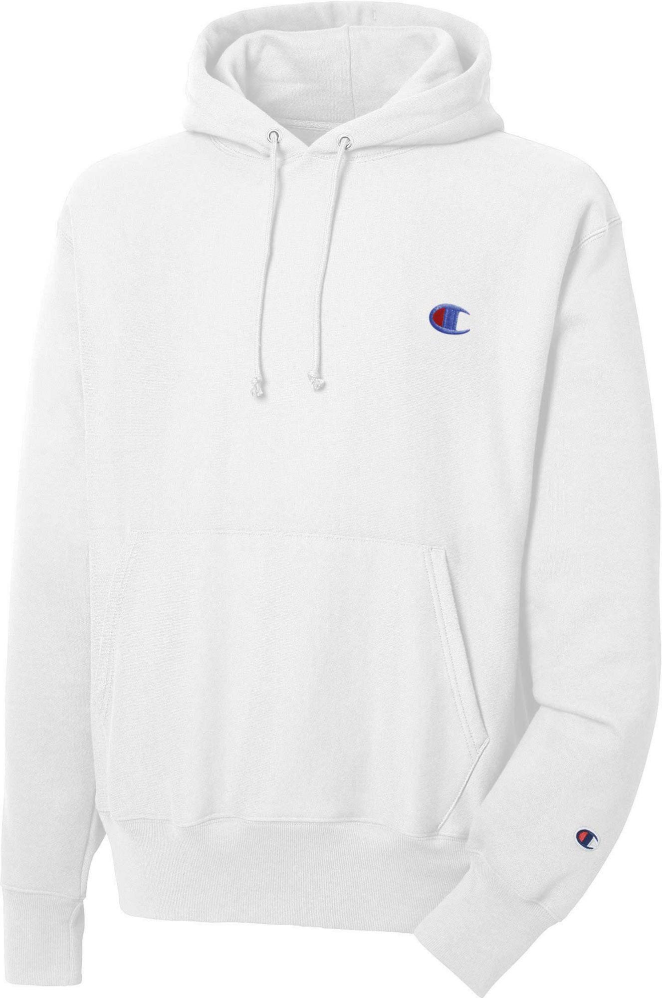 champion rev weave hoodie white