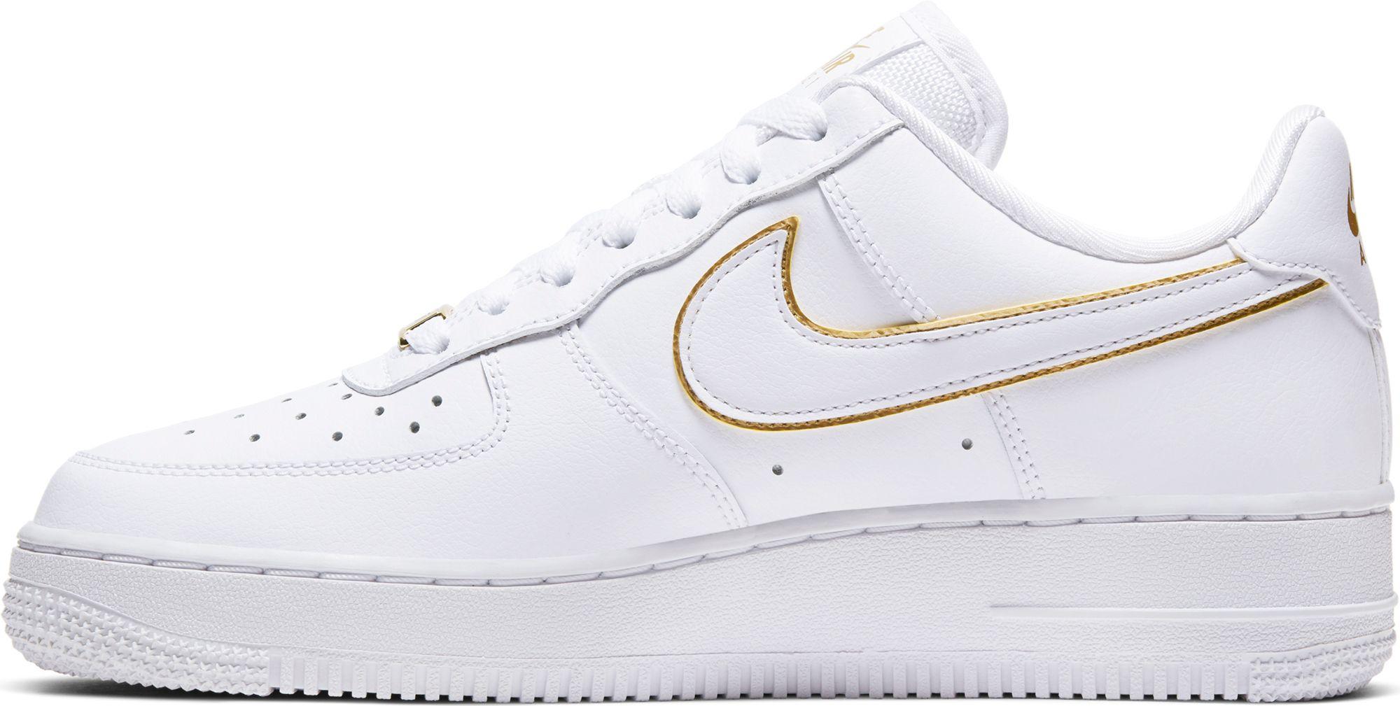 Nike Leather Air Force 1 '07 Essential Shoes in White/Metallic/Gold (White)  | Lyst