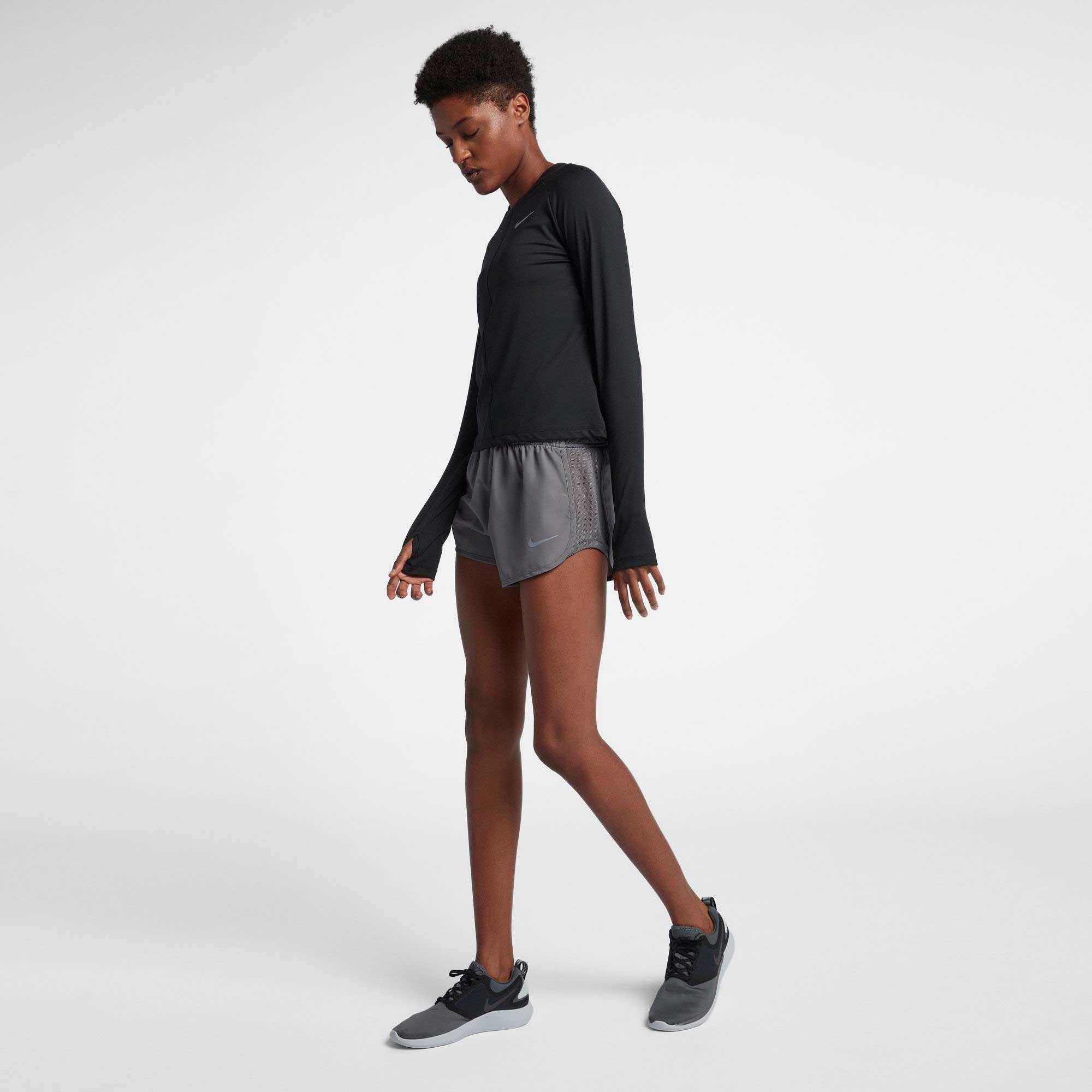 Nike Synthetic Dry High Cut Tempo Running Shorts in Gray - Lyst