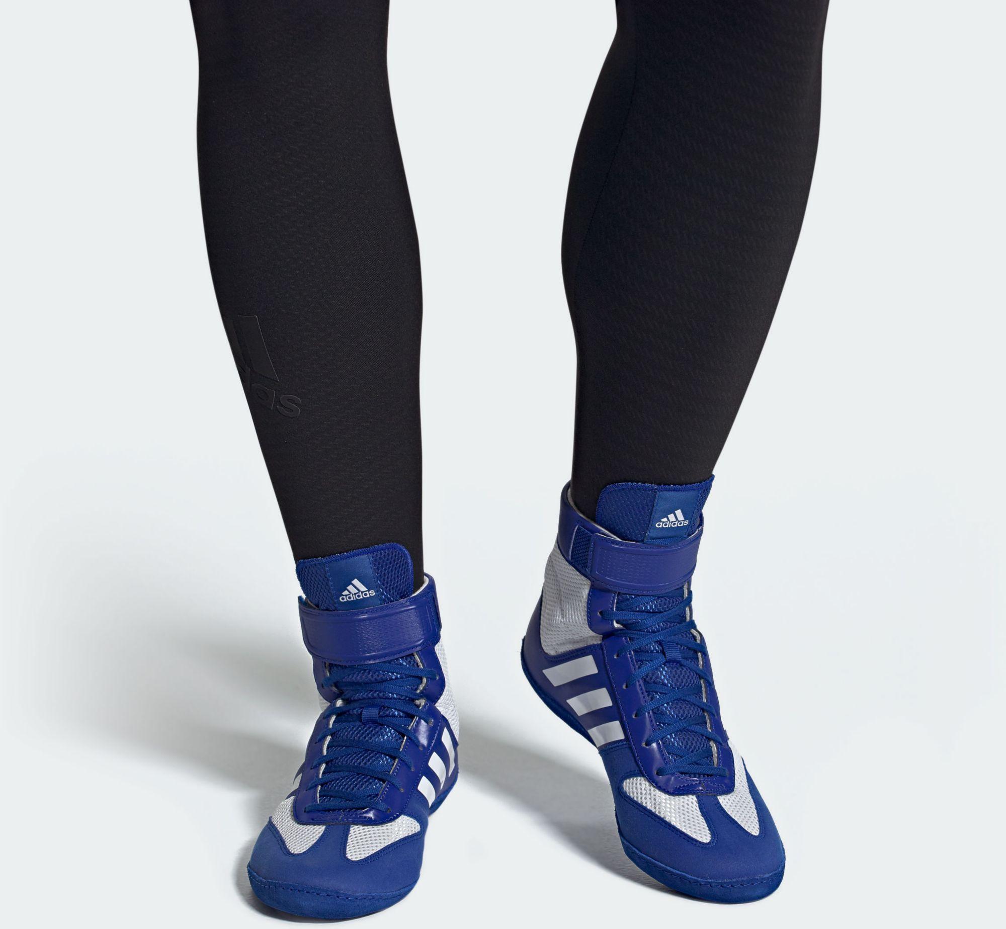 adidas Suede Combat Speed V Wrestling Shoes in Blue for Men Lyst