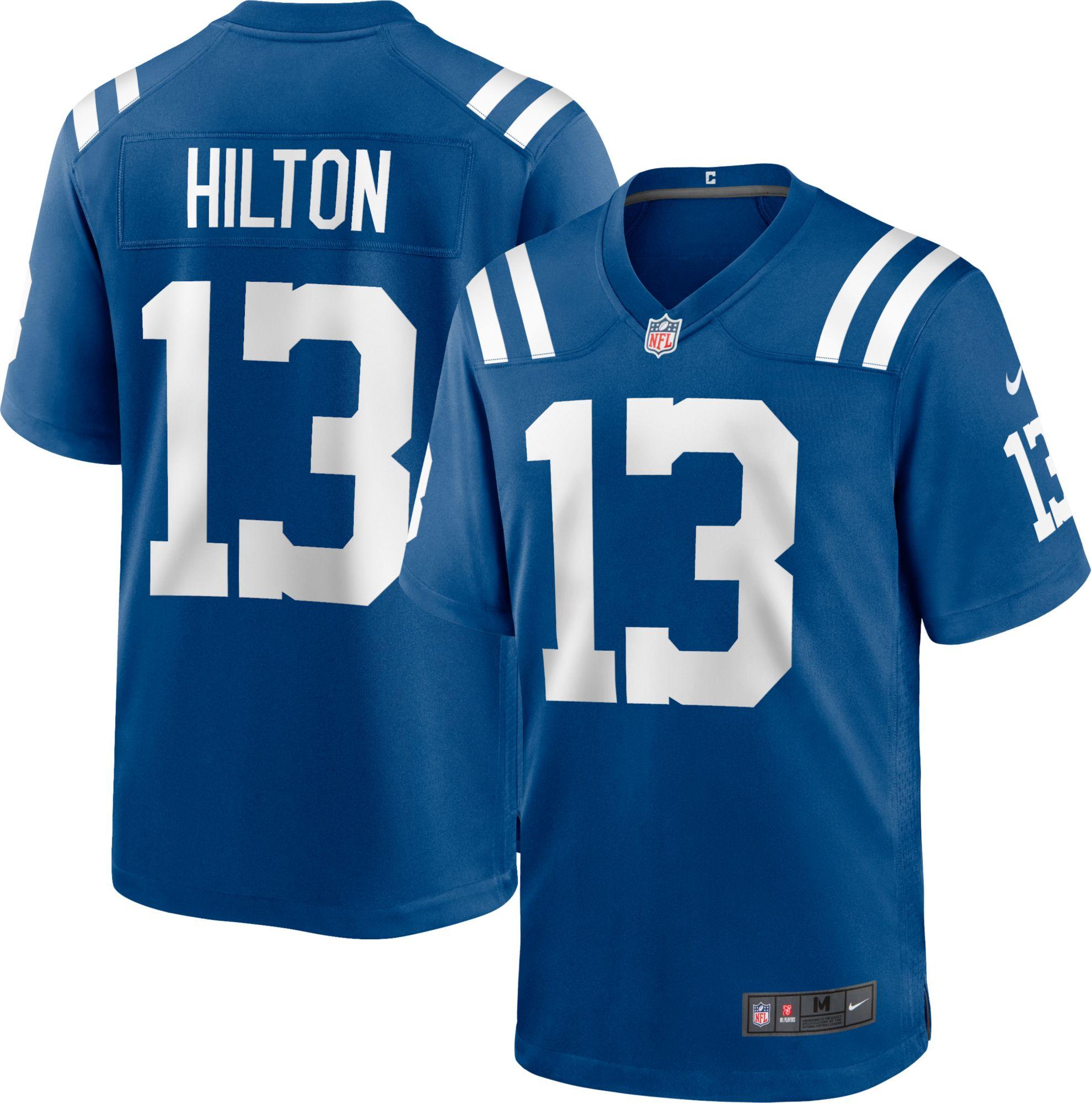 Nike Satin Indianapolis Colts T.y. Hilton 13 Home Blue Game Jersey for