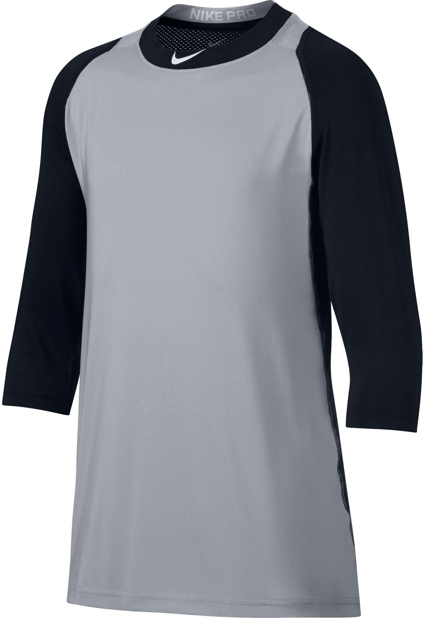 Download Nike Synthetic Pro Cool Reglan 3⁄4-sleeve Baseball Shirt ...