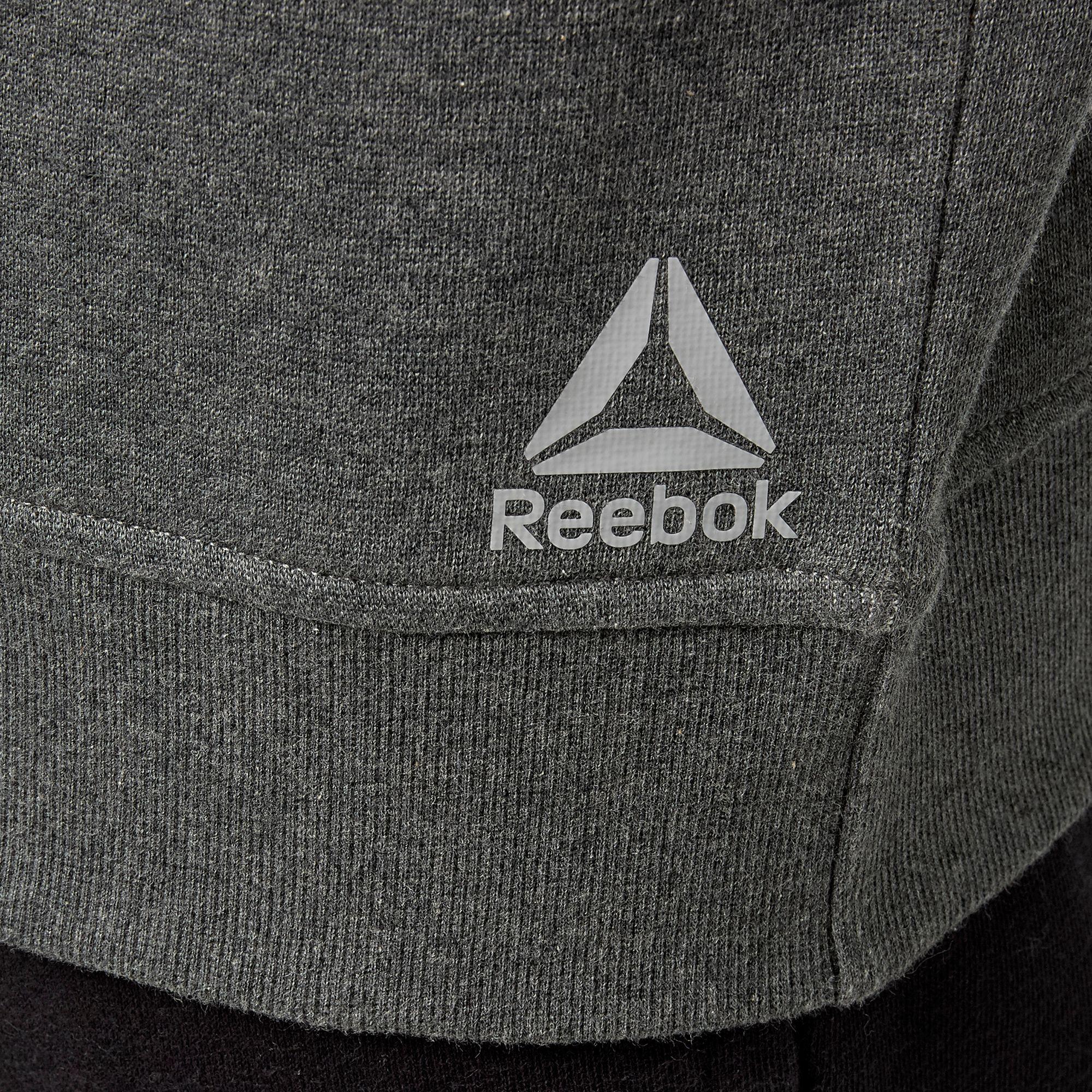 reebok men's heather cotton fleece heather crewneck sweatshirt