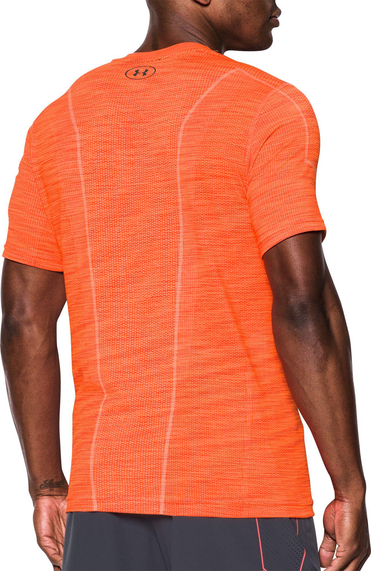 Lyst Under Armour Threadborne Seamless Tshirt in Orange for Men