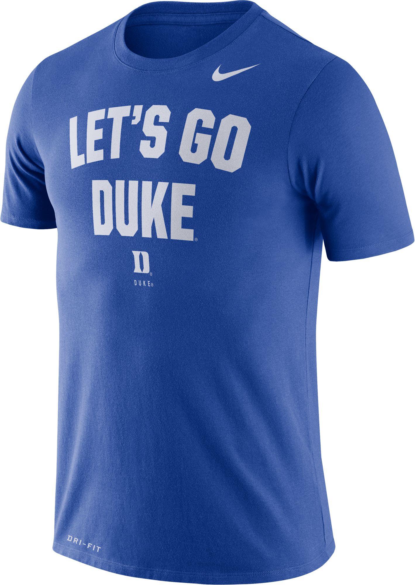 Nike Duke Blue Devils Duke Blue Dri-fit 'let's Go Duke' T-shirt for Men ...