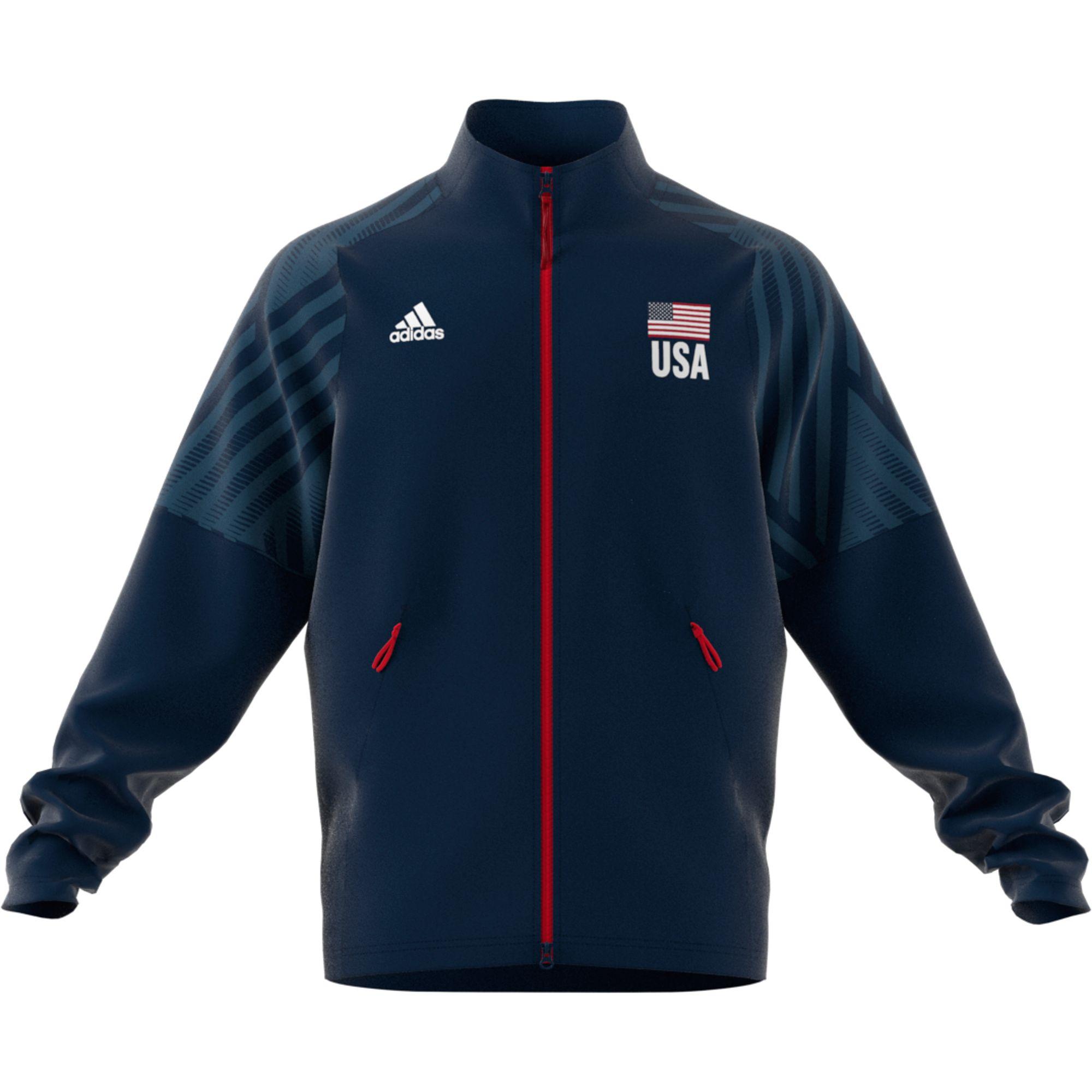 adidas Usa Volleyball Warm up Jacket in Blue for Men Lyst