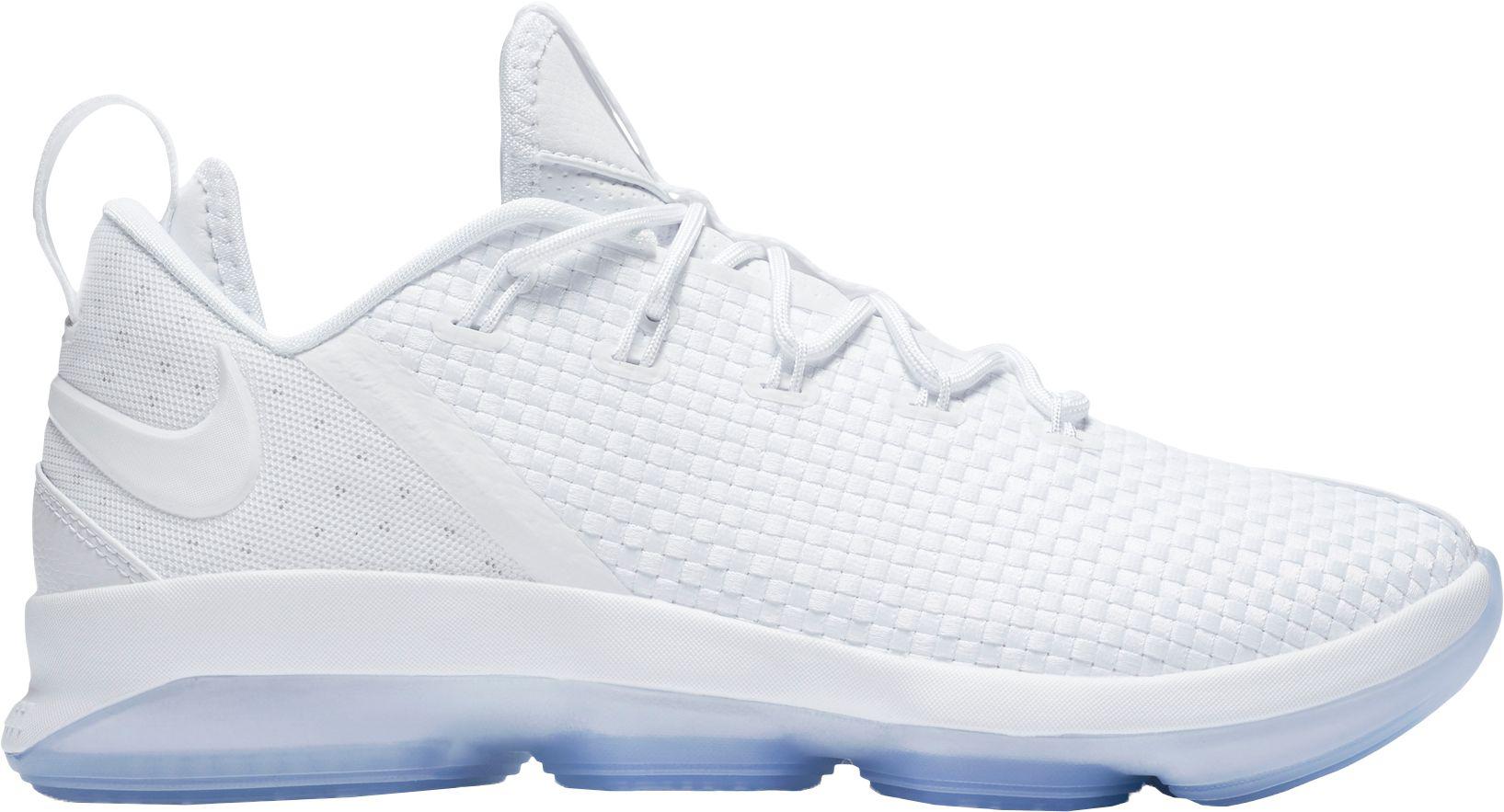 Nike Rubber Lebron 14 Low Basketball Shoes in White/White (White) for