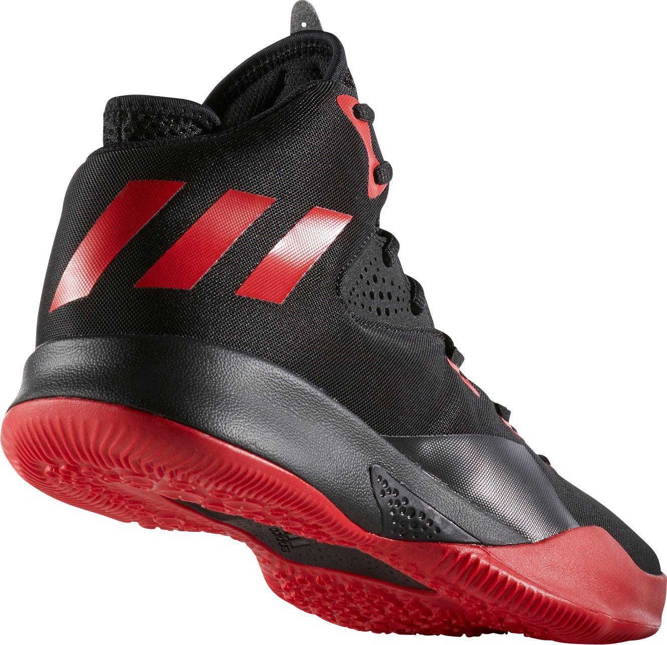 red and black adidas basketball shoes
