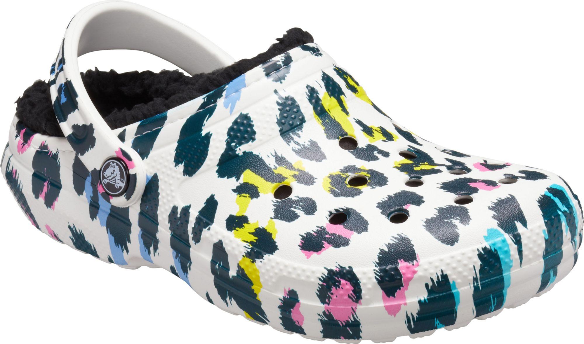 leopard print crocs lined