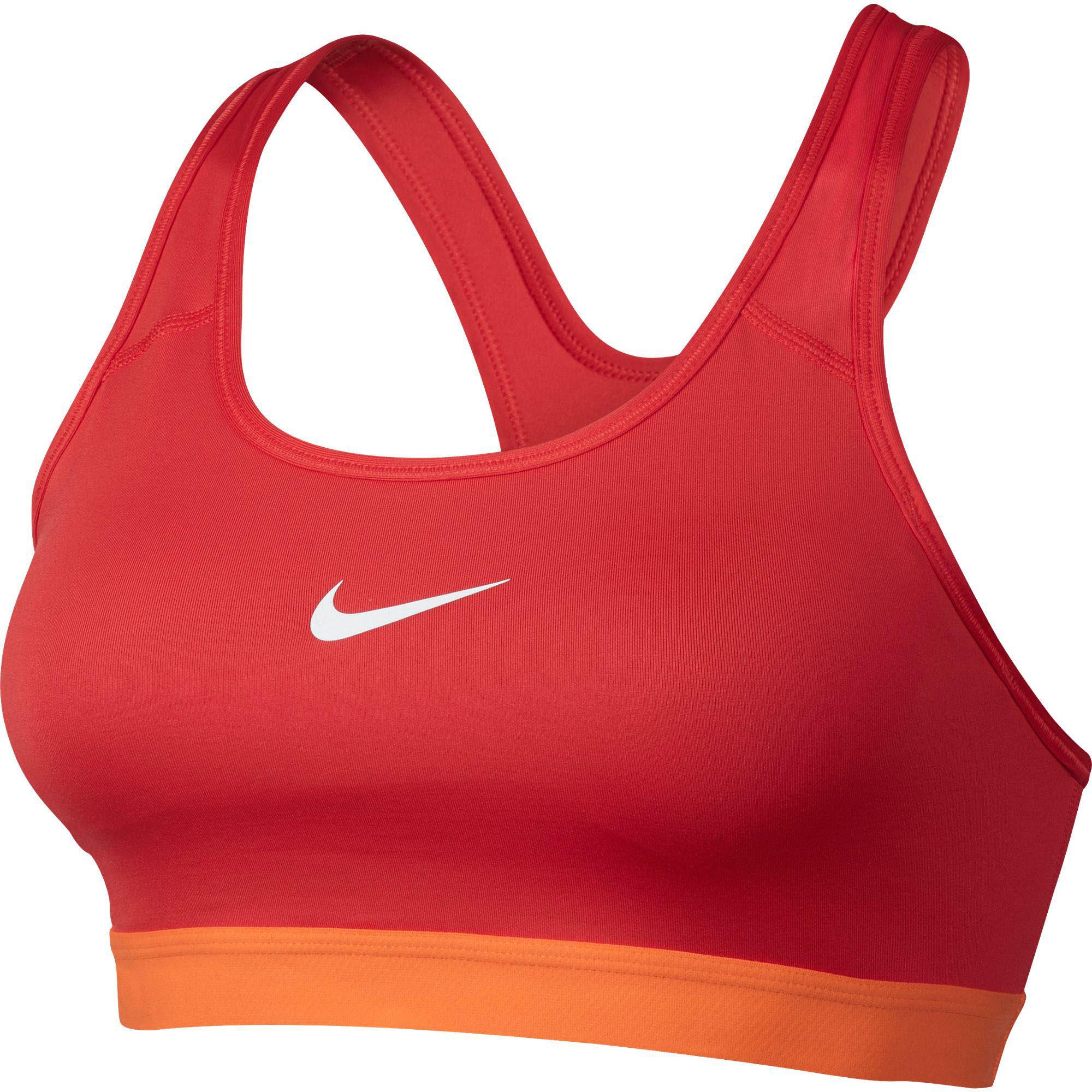 Nike Synthetic Pro Classic Padded Sports Bra in Red - Lyst