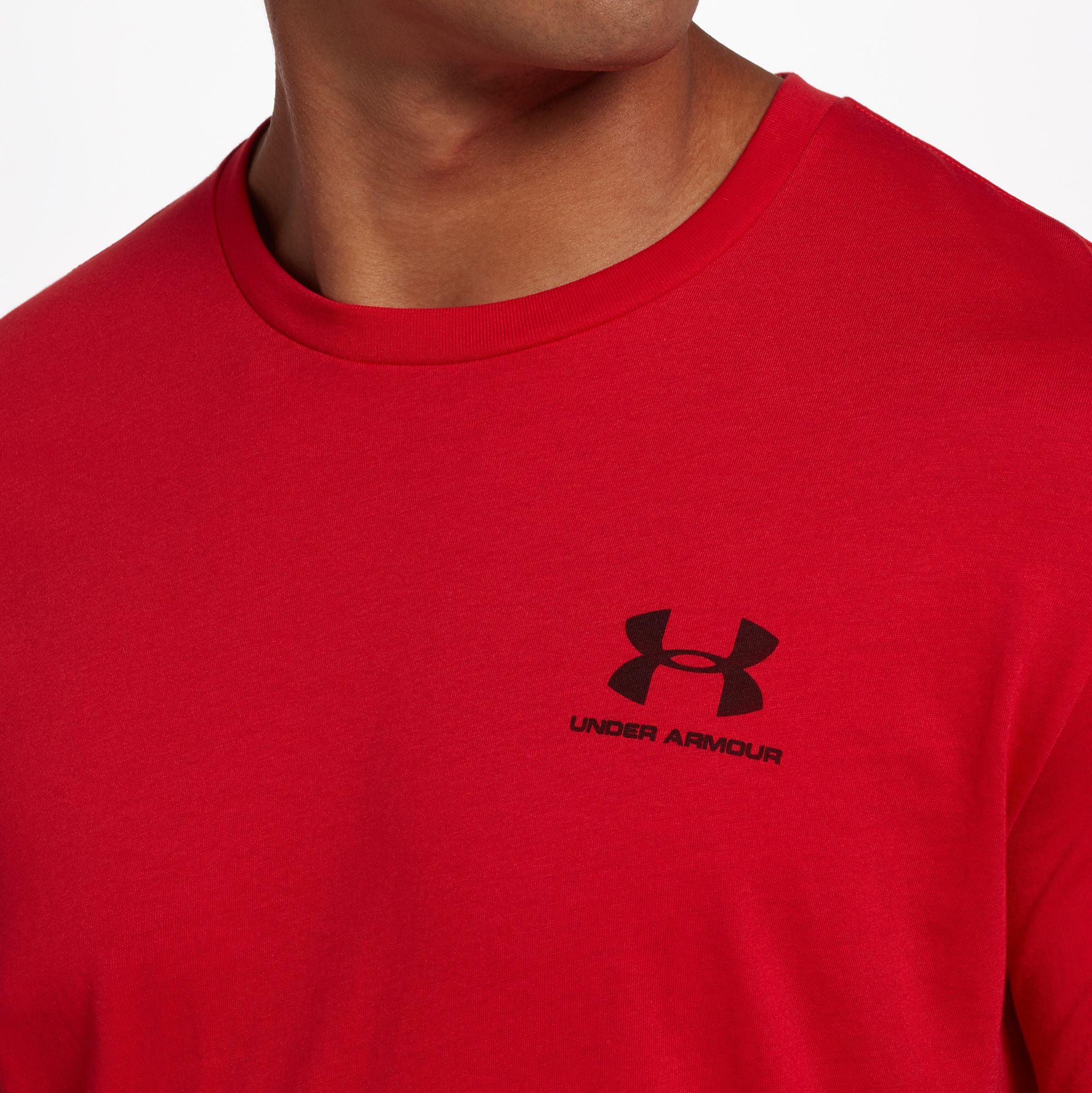 Under Armour Cotton Sportstyle Left Chest Graphic T-shirt in Red for ...