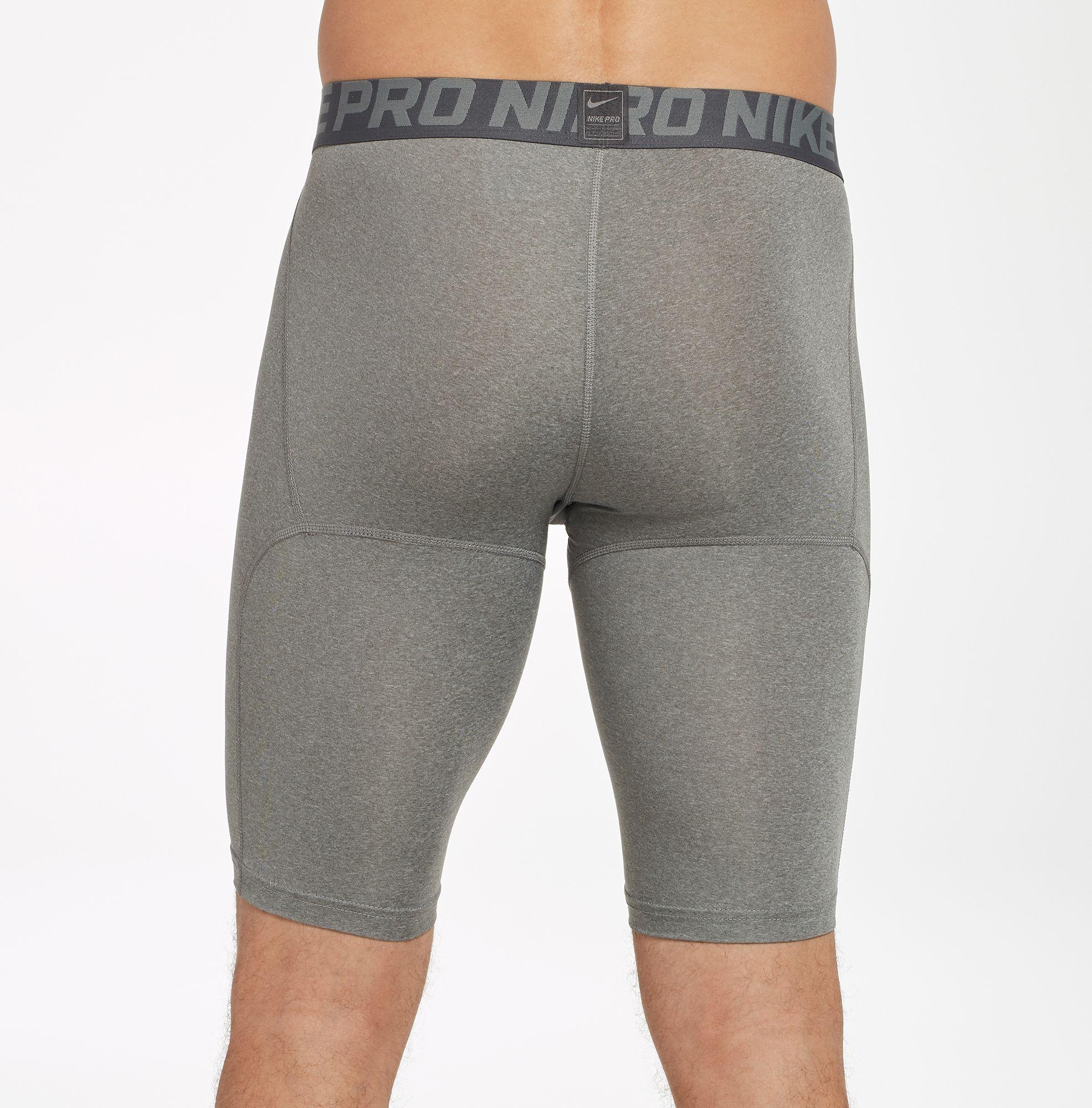 Nike Synthetic Pro Long Shorts in Gray for Men - Lyst