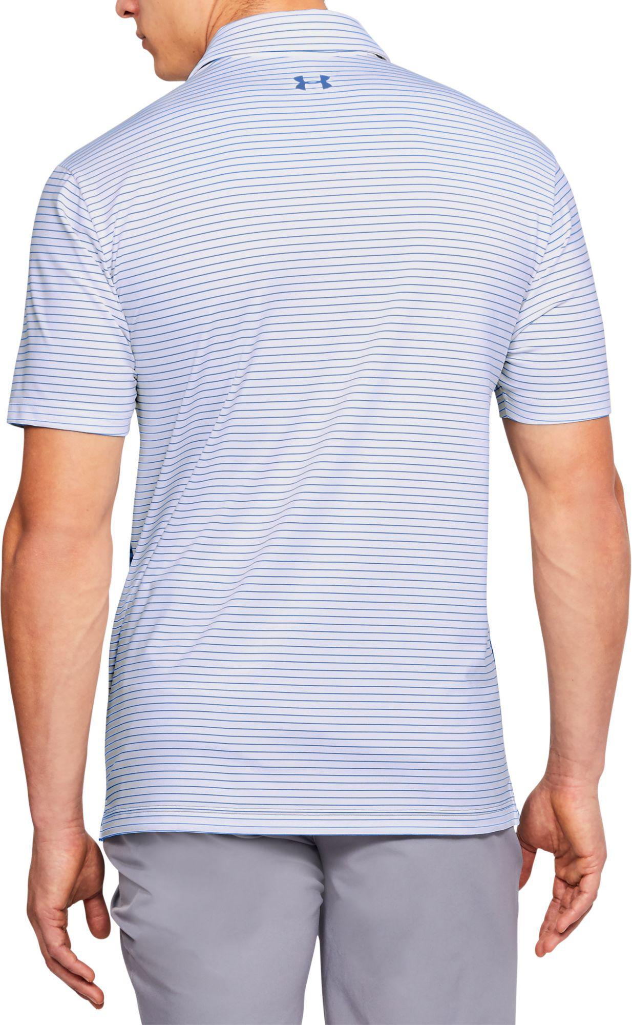 under armour men's playoff super stripe golf polo
