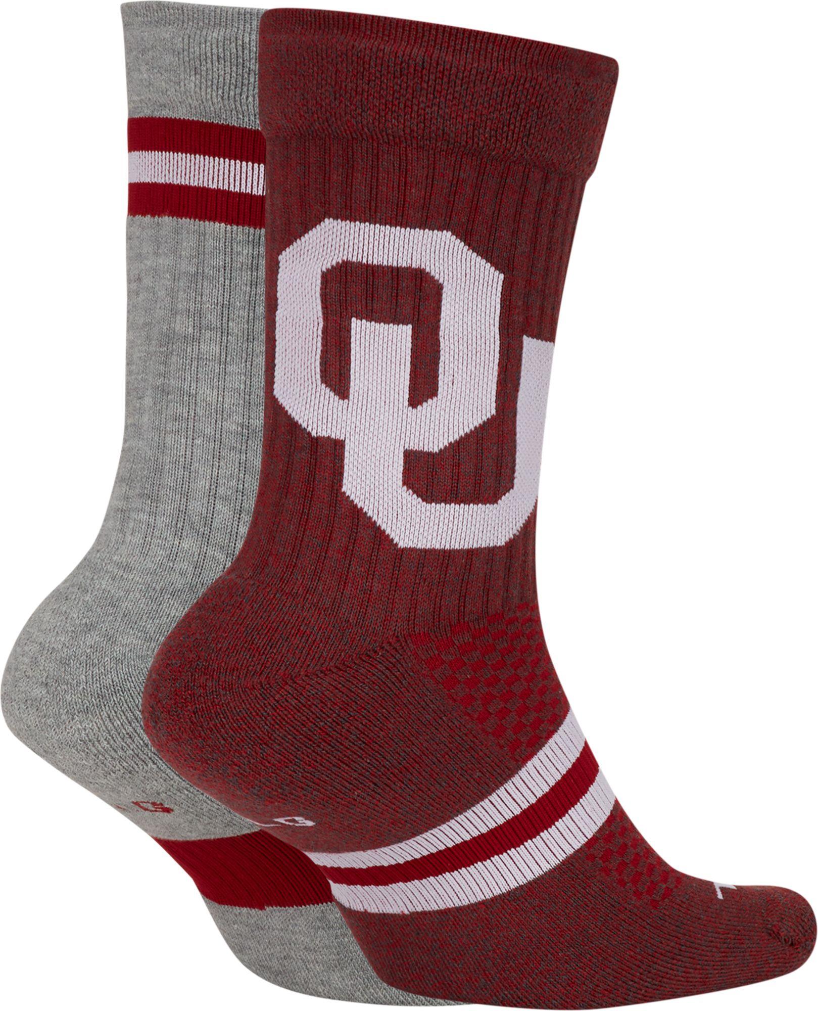Nike Jordan Oklahoma Sooners Multi Crew Socks 2 Pack in Red for Men Lyst