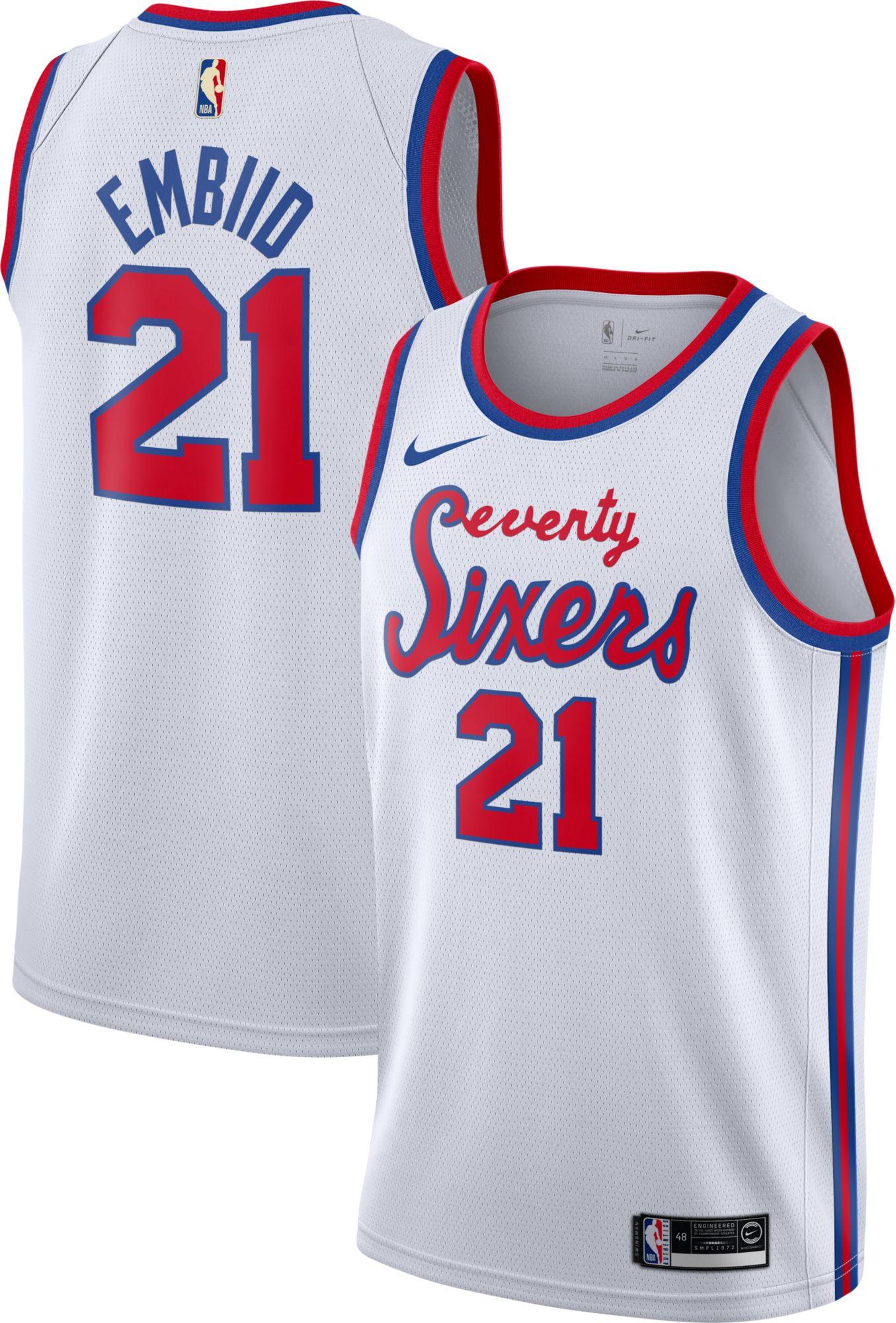 Nike Philadelphia 76ers Joel Embiid #21 Hardwood Classic Dri-fit Swingman Jersey for Men - Lyst