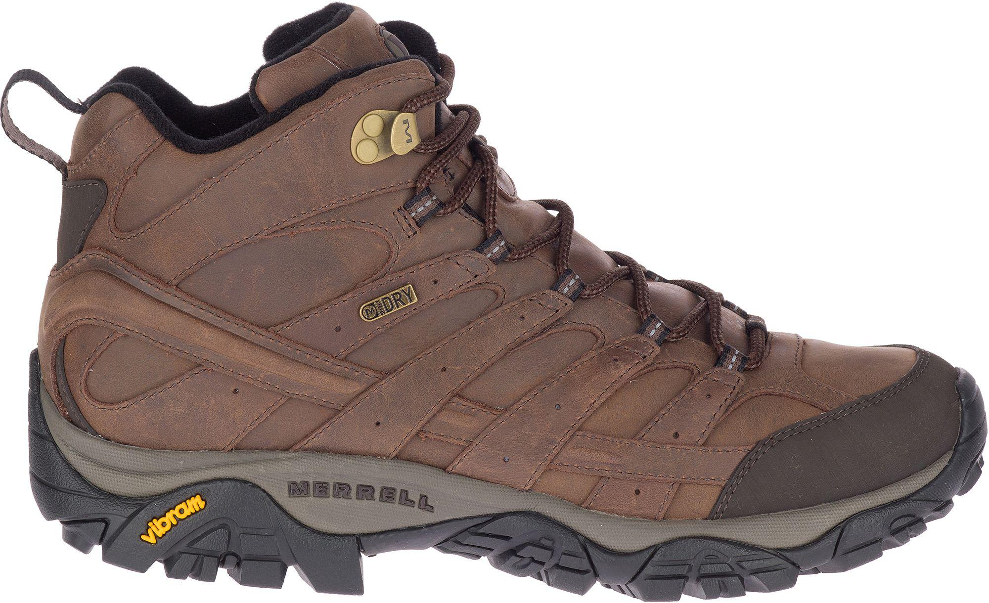 Merrell Leather Moab 2 Prime Mid Waterproof Hiking Boots in Brown for ...