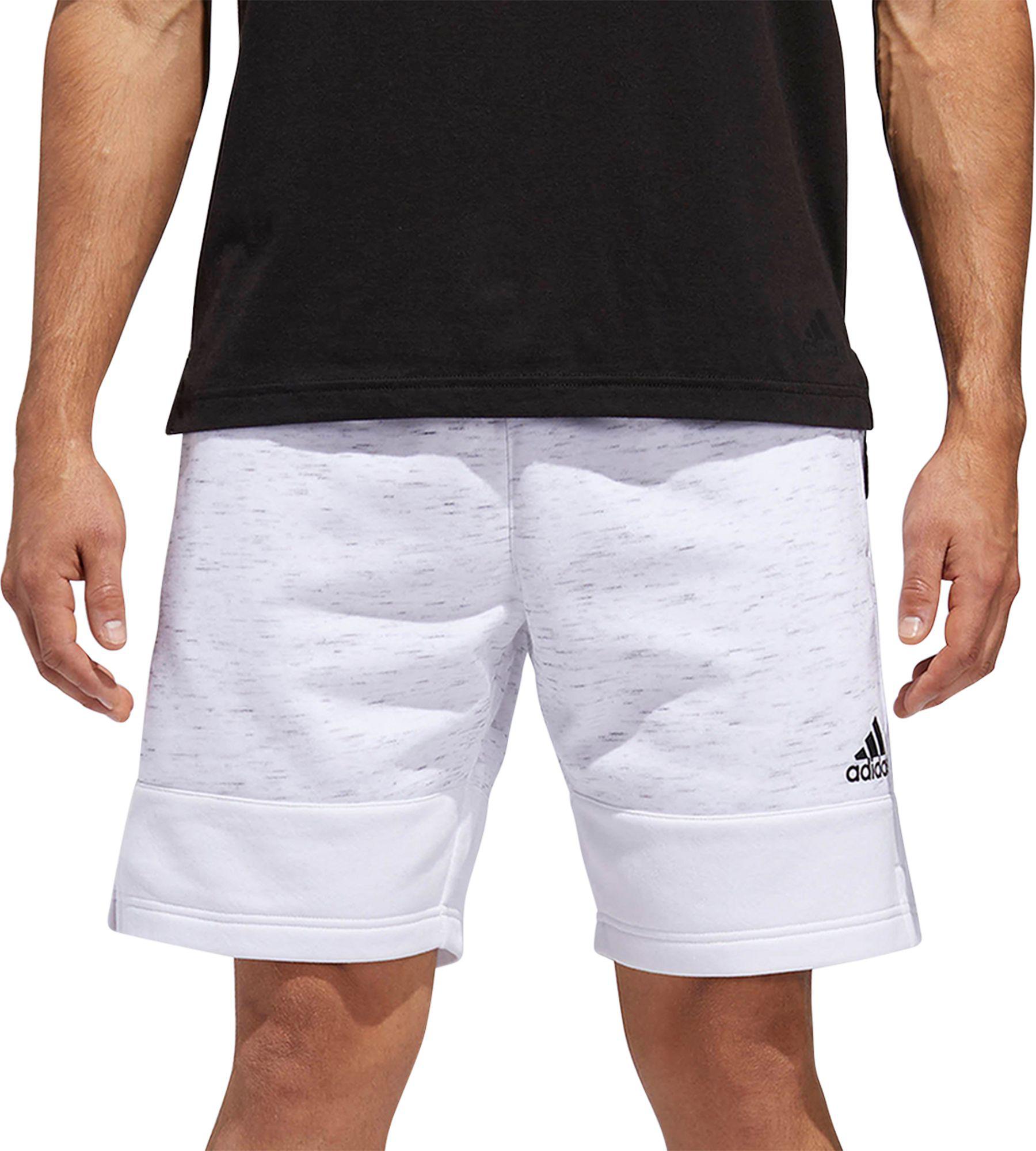 adidas men's post game fleece shorts