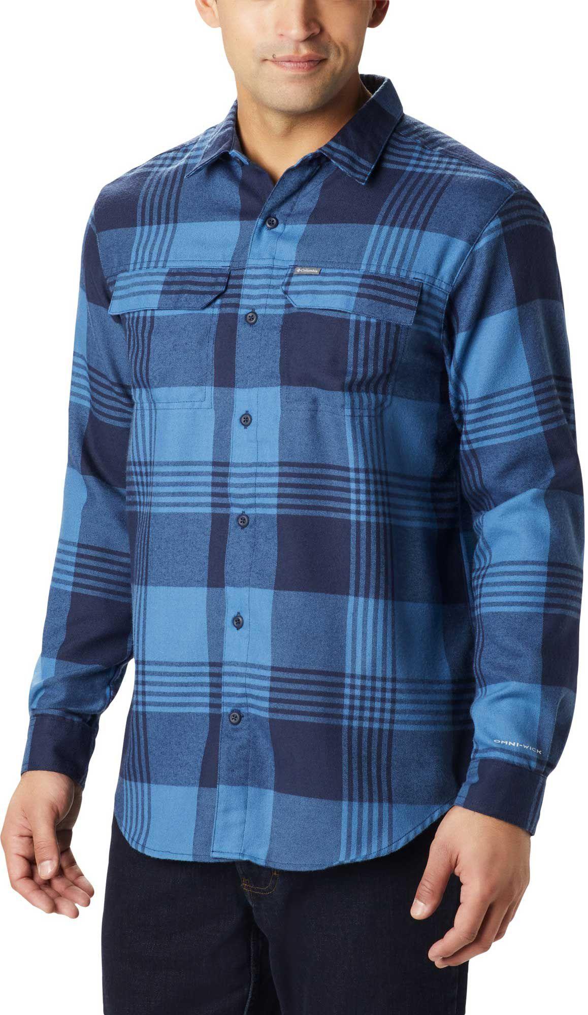 New HURLEY Men/'s Blue Plaid Casual Banning L//S Button Up Flannel Shirt $55