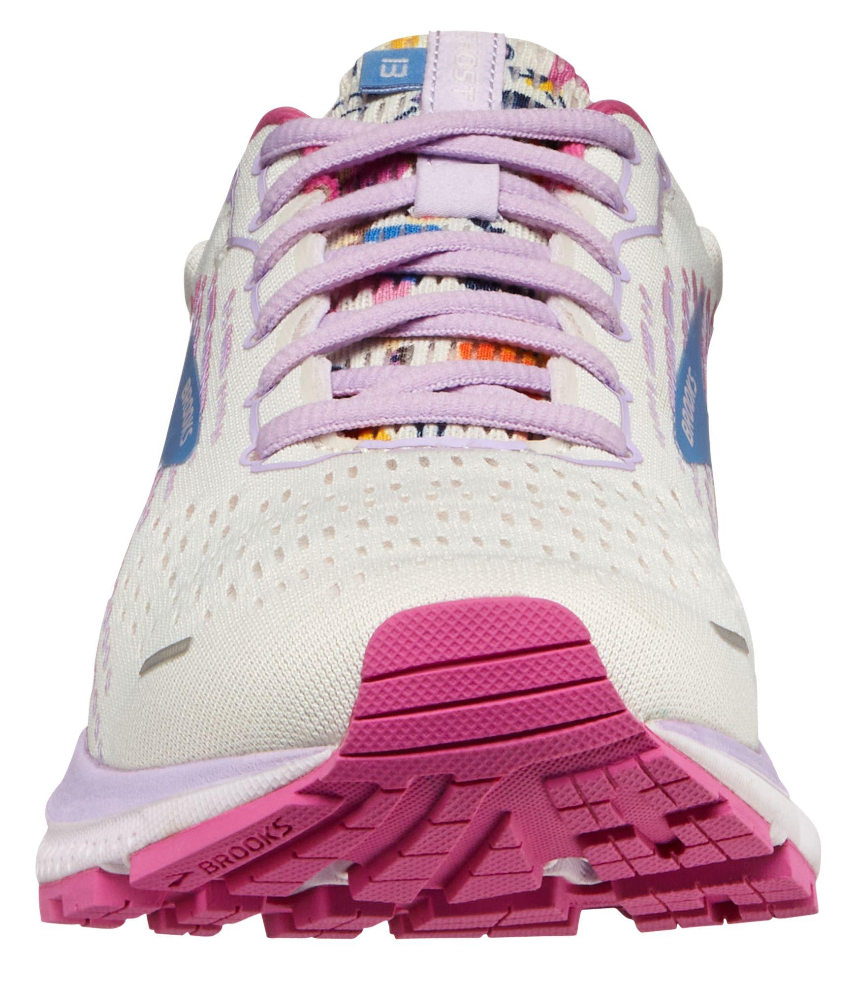 Brooks Empower Her Collection Ghost 13 Running Shoes in White/Pink