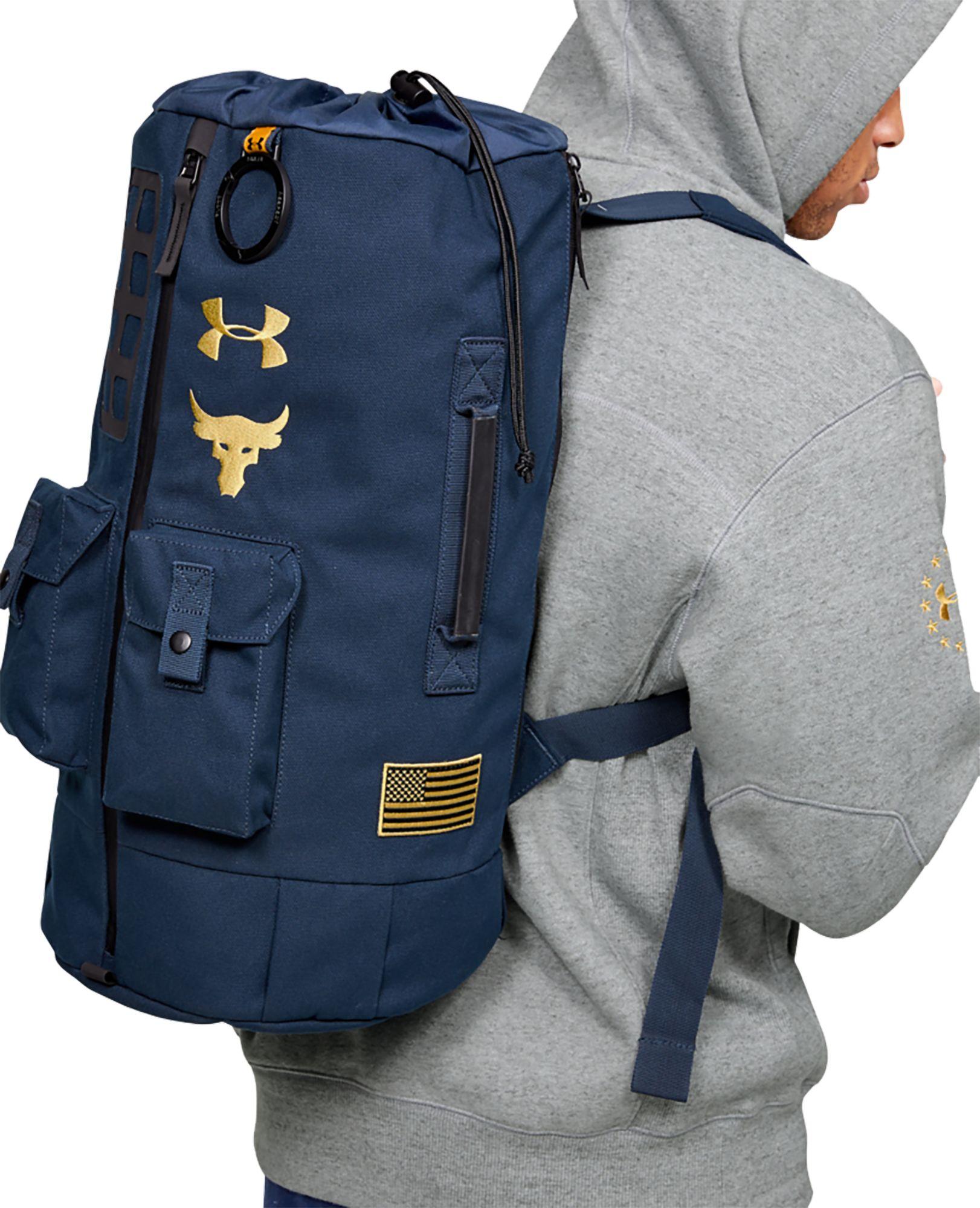 Under Armour Project Rock 60 Gym Bag in Blue for Men - Lyst
