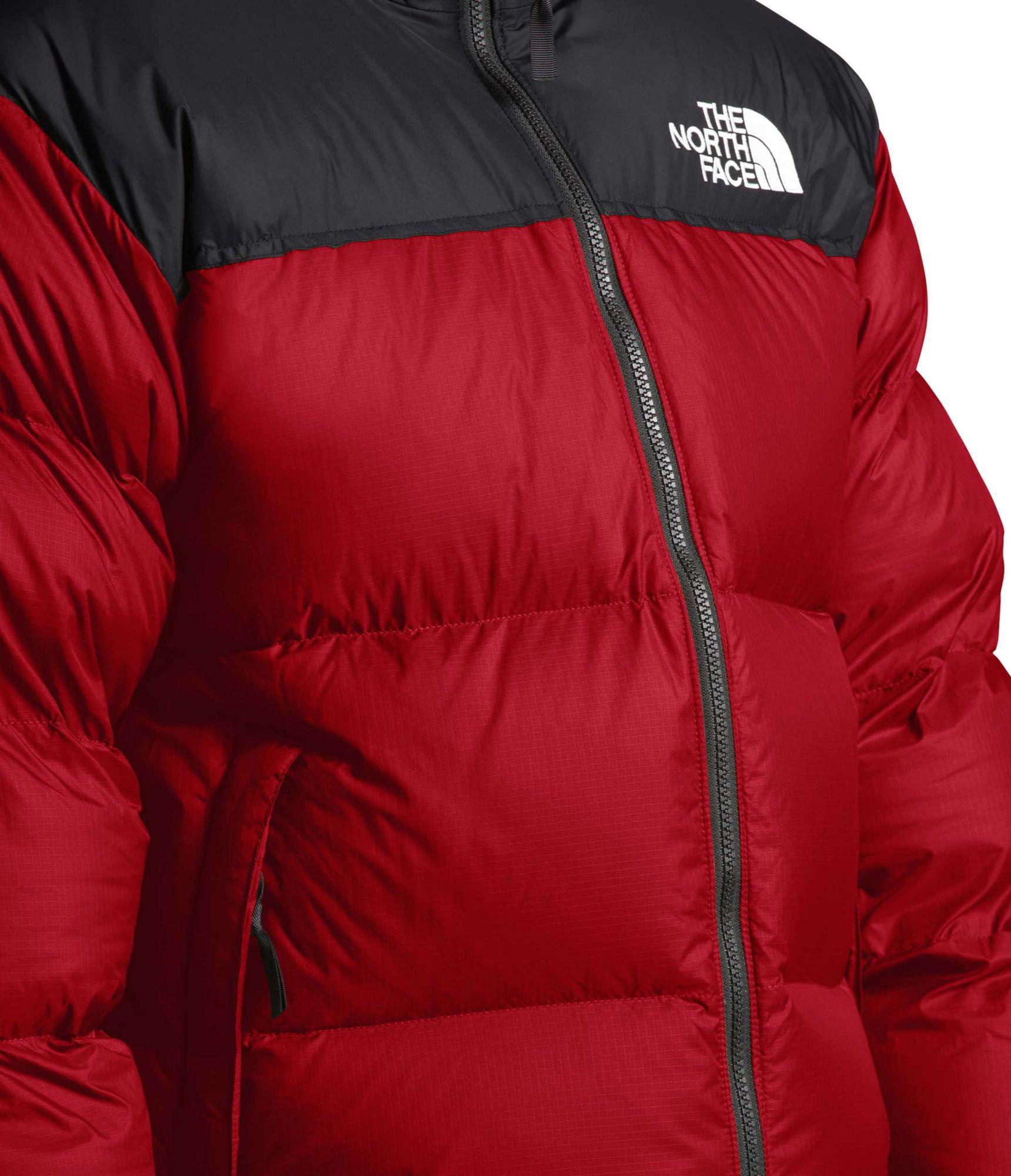 north face retro nuptse red