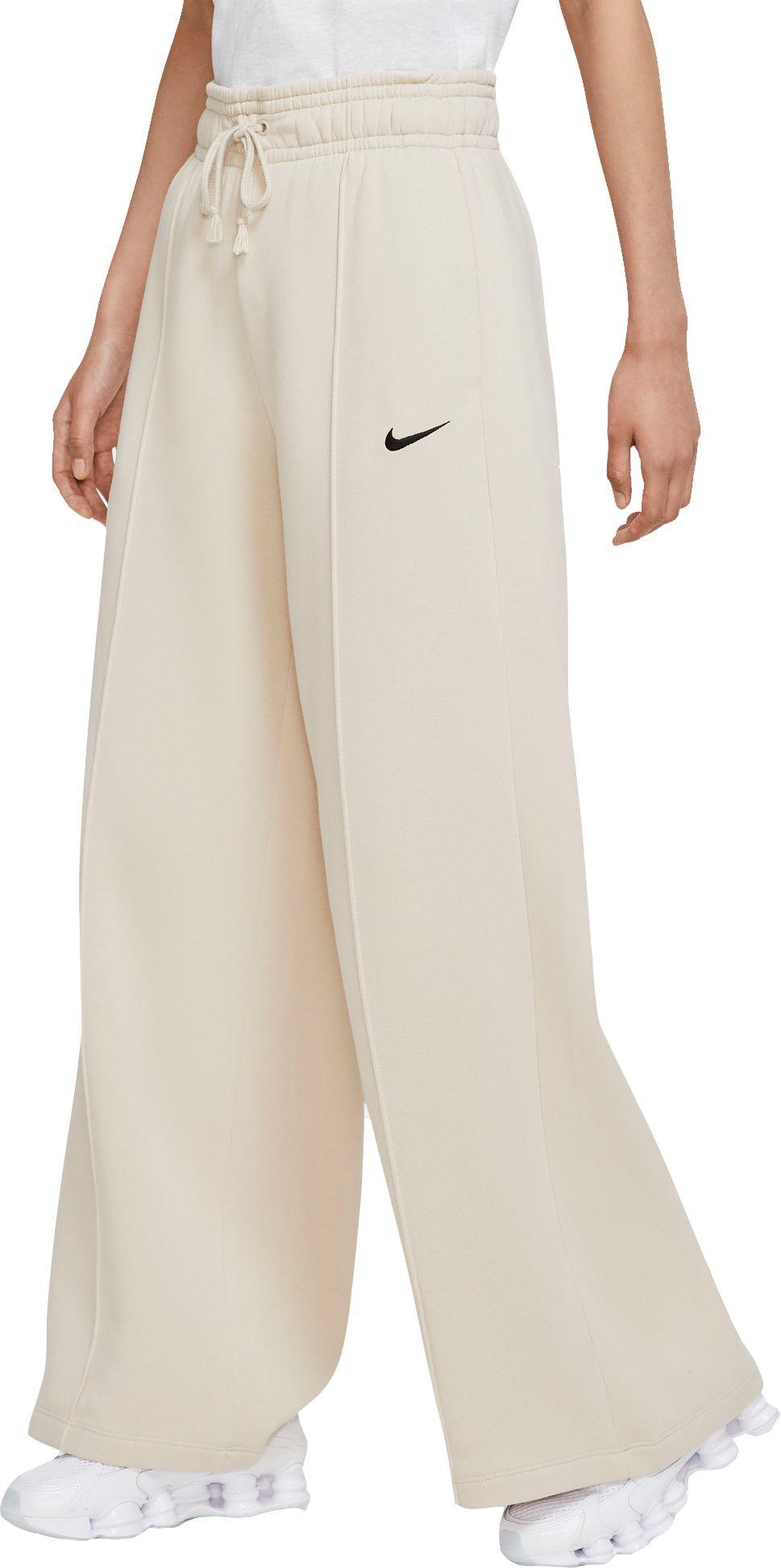 nike fleece wide leg pants