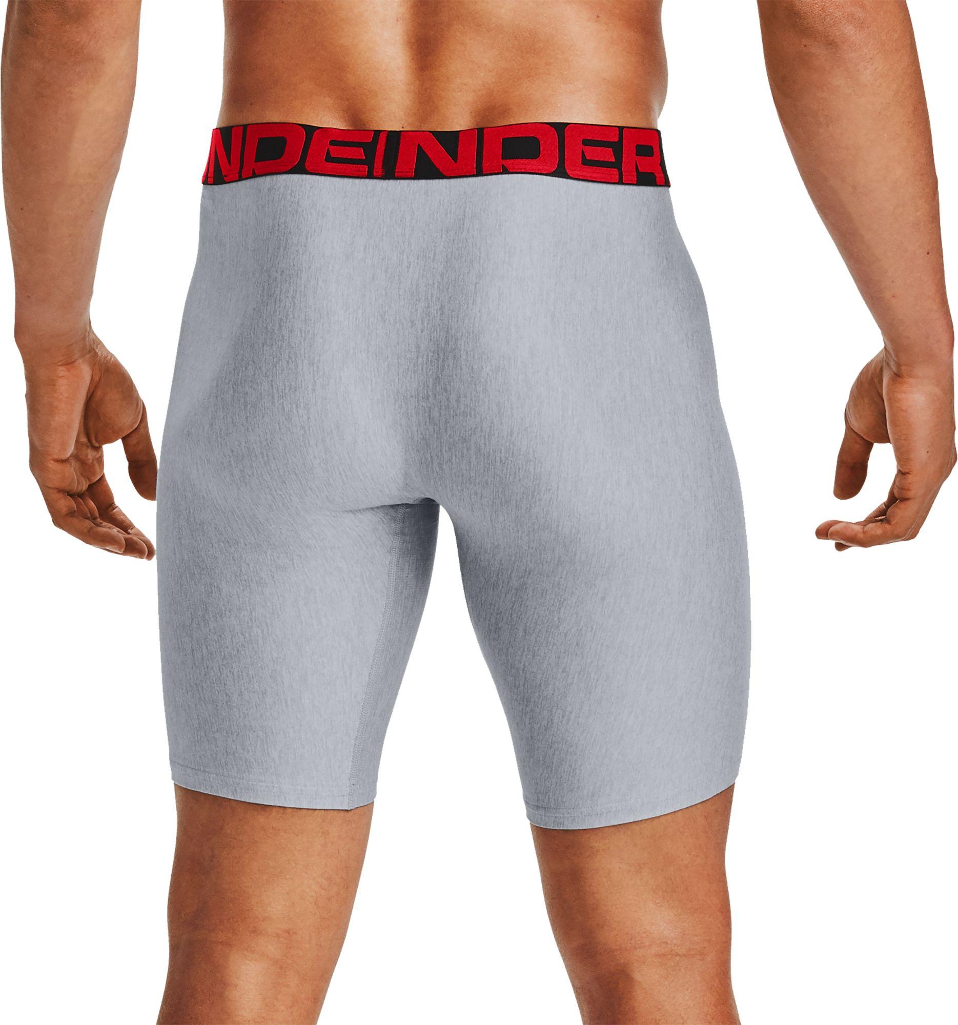 Under Armour Tech Mesh 9'' Boxerjock Boxer Briefs 2 Pack in Gray for