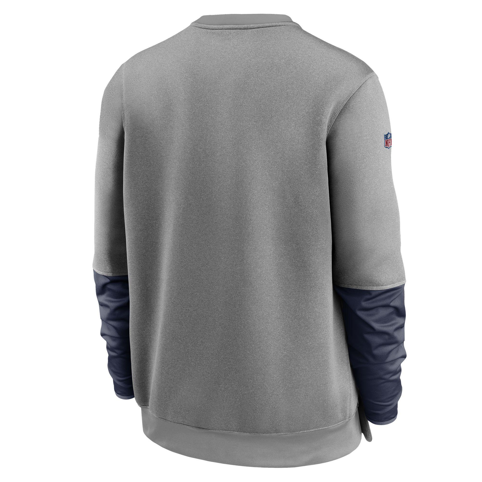 Nike Dallas Cowboys Sideline Coaches Crewneck Sweatshirt in Gray for ...