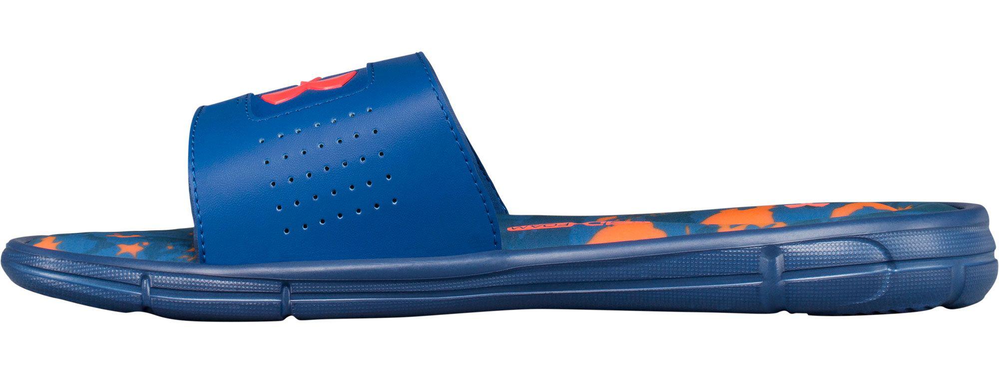 under armour slides blue