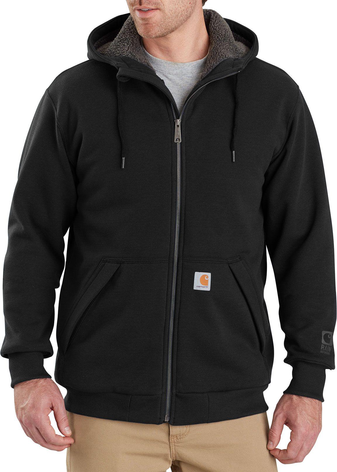Carhartt Synthetic Rain Defender Rockland Sherpa-lined Full-zip Hooded ...