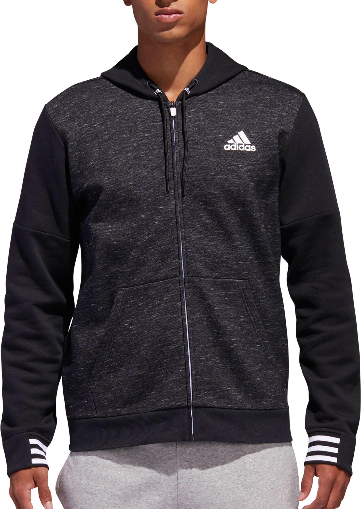 adidas men's post game fleece full zip hoodie
