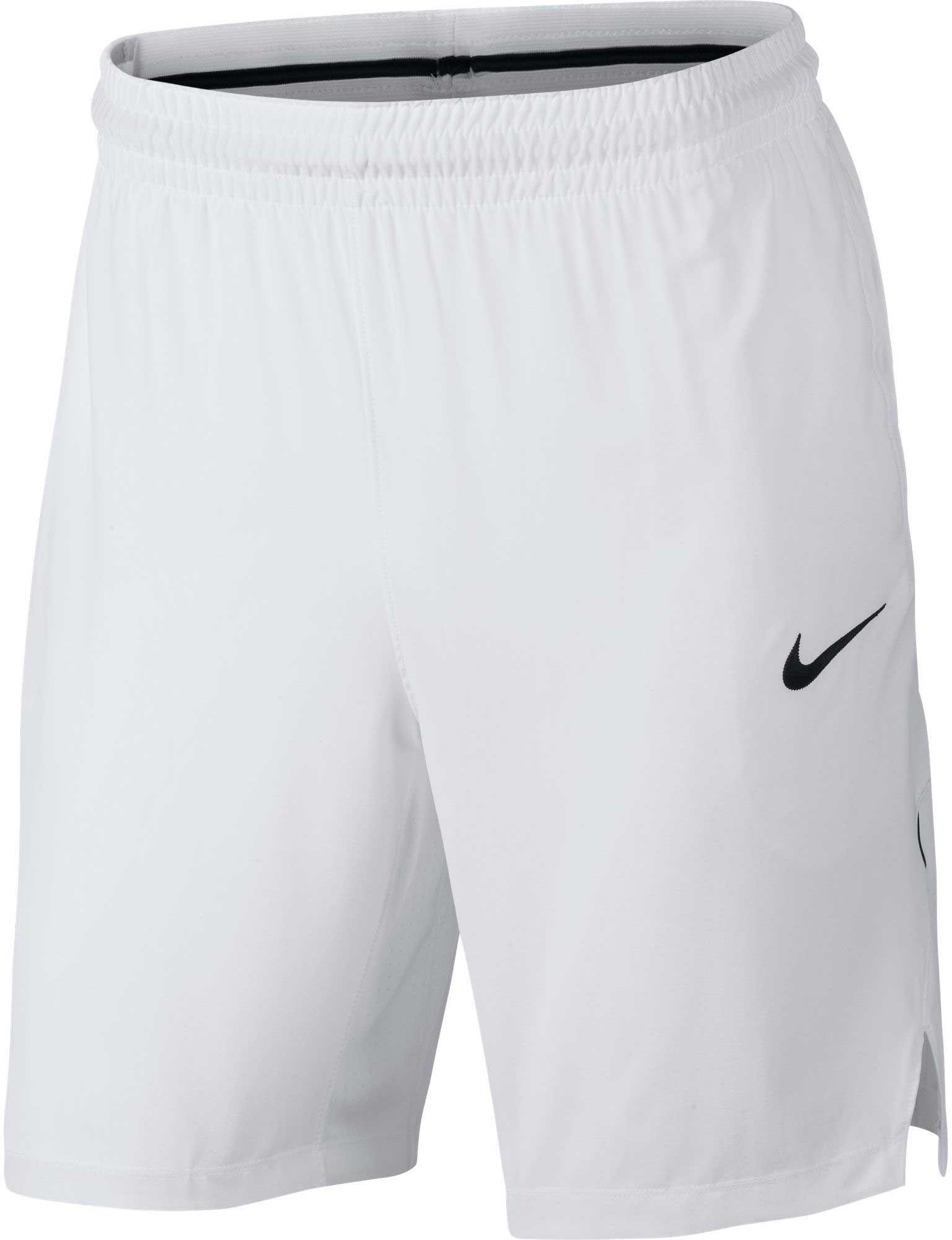 white and black nike elite shorts