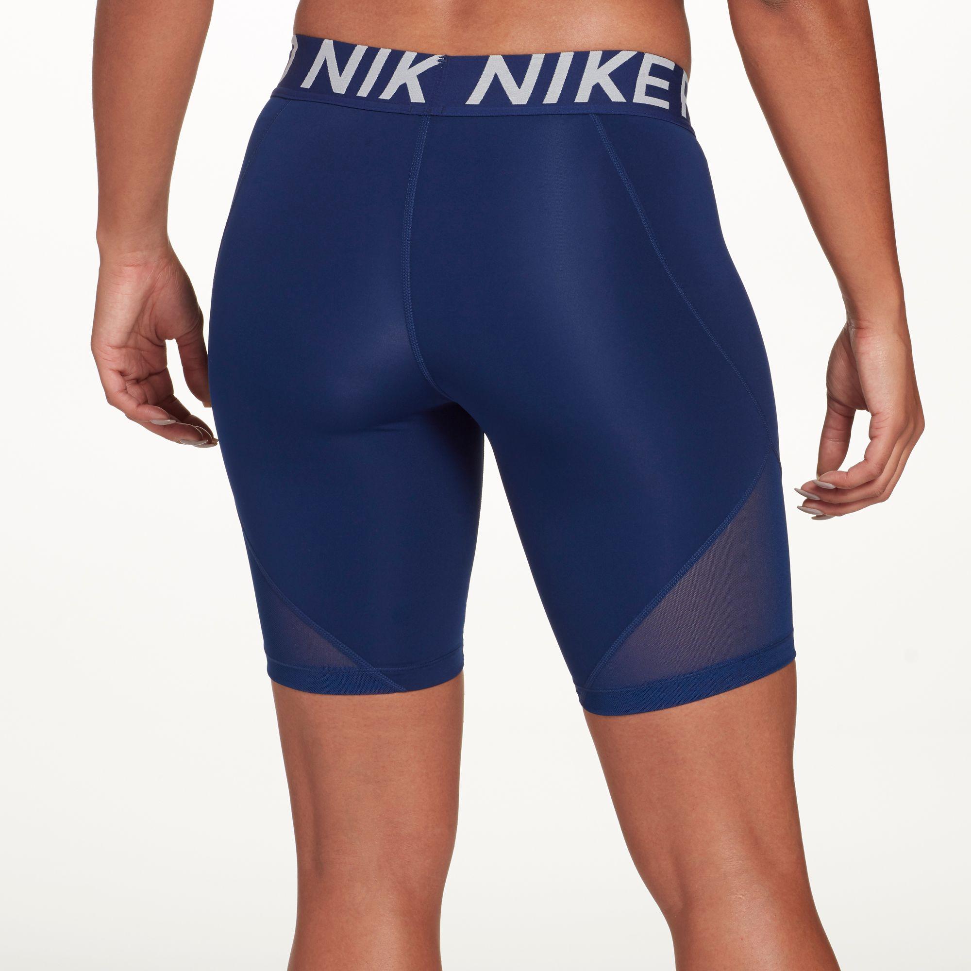 nike women's pro 8 shorts blue void