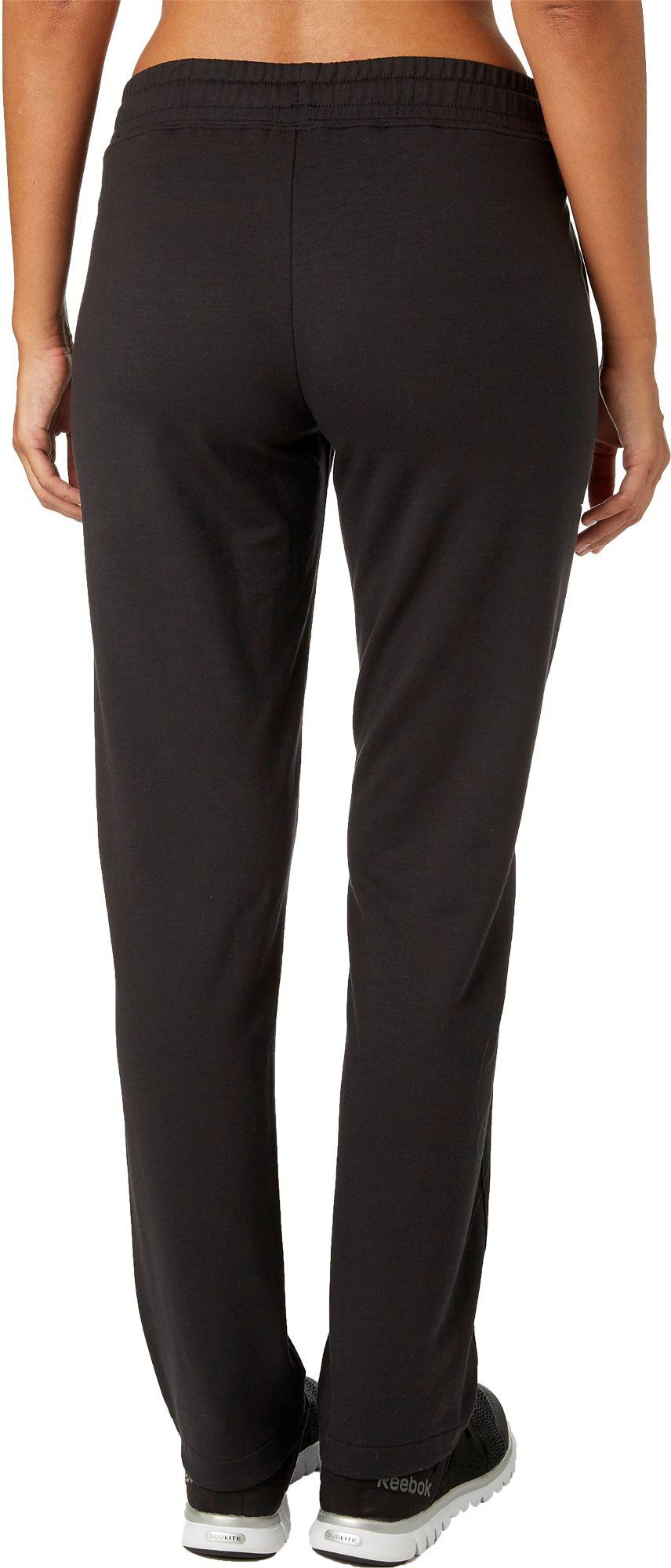 Reebok Fleece Straight Leg Pants in Black - Lyst