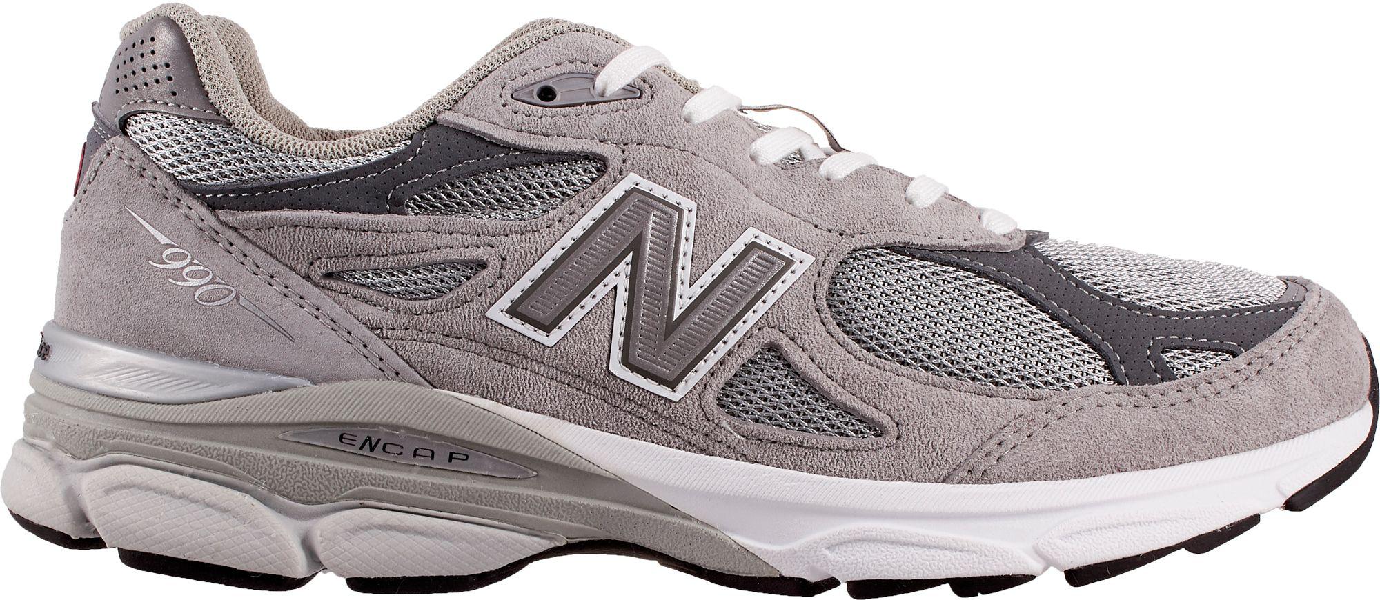 New Balance Rubber 990v3 Running Shoes In Grey White Gray For