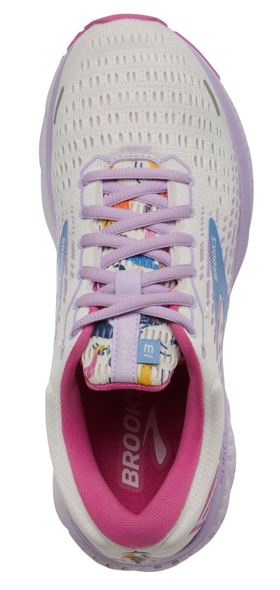 Brooks Empower Her Collection Ghost 13 Running Shoes in White/Pink