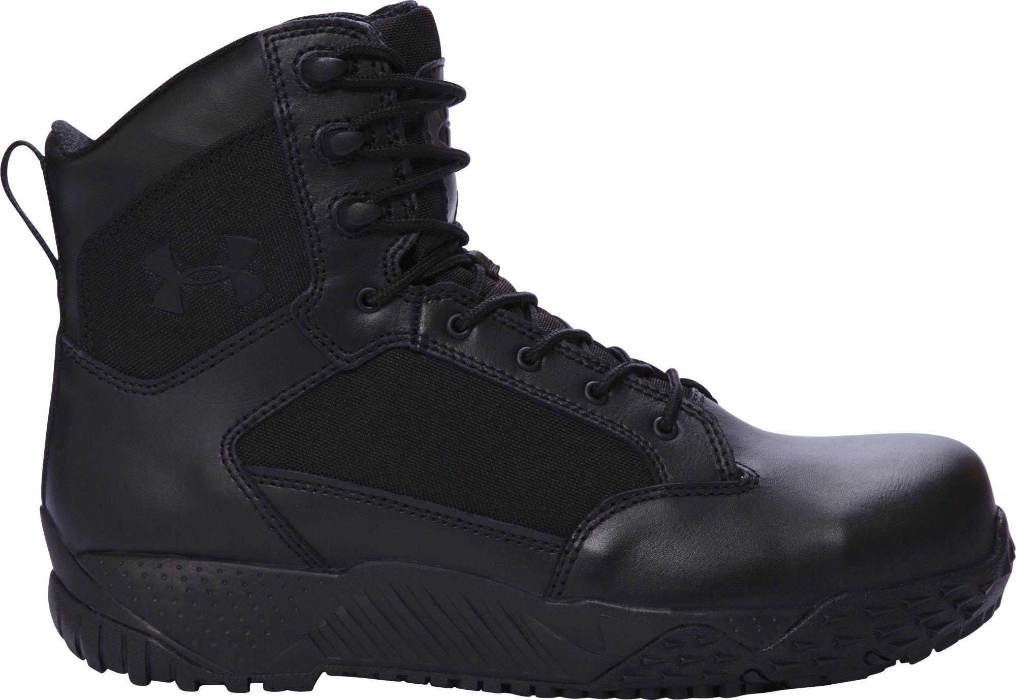Under Armour Leather Stellar Tac Protect Tactical Boots in Black for ...