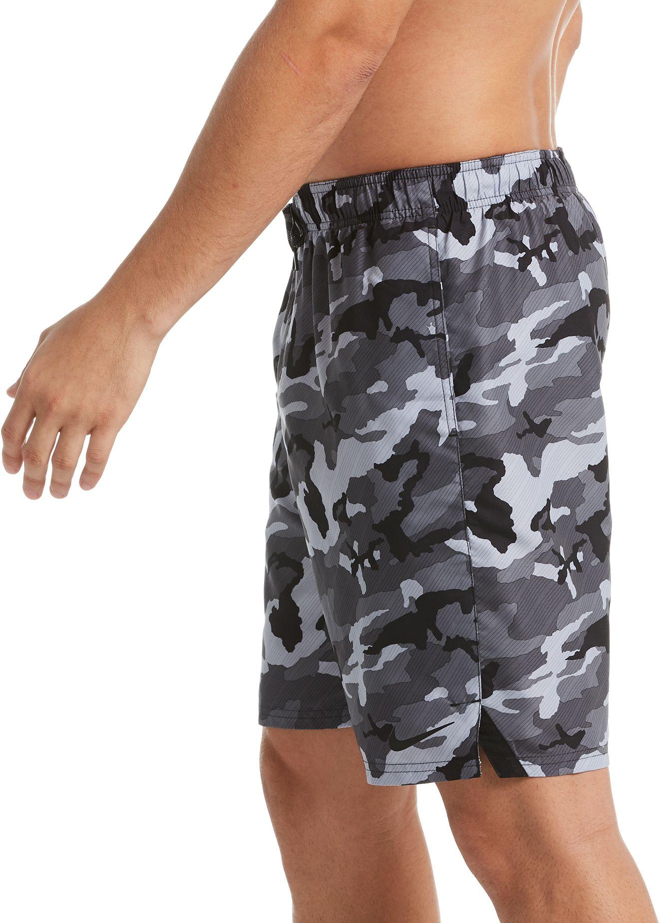Nike Synthetic Camo Volley Swim Trunks in Black for Men - Lyst