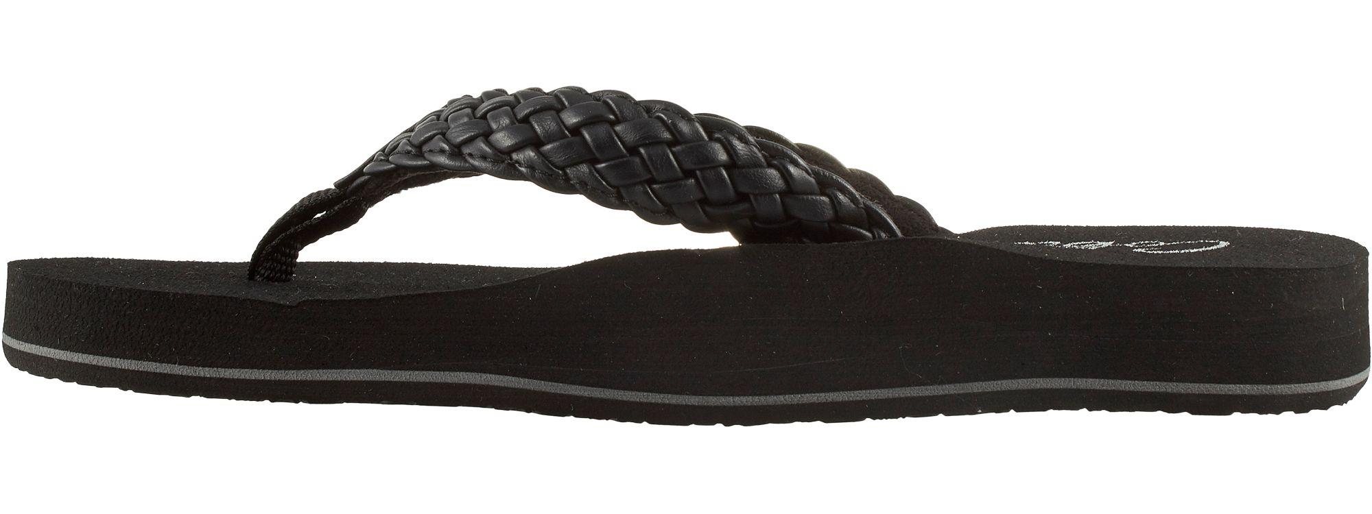 Cobian Synthetic Raided Bounce Flip Flops in Black Lyst