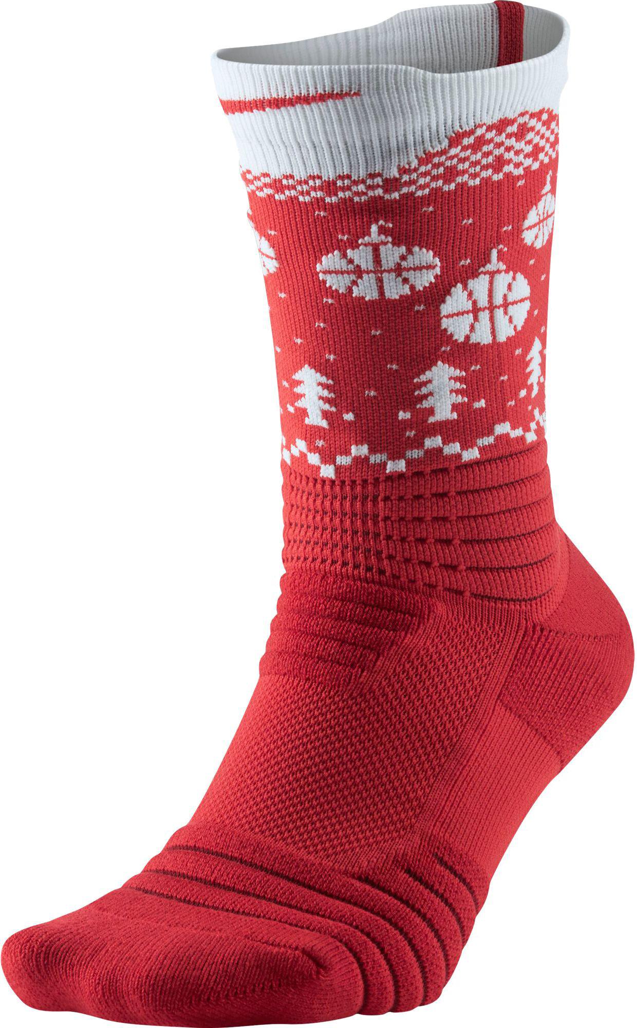 red and white nike elite socks