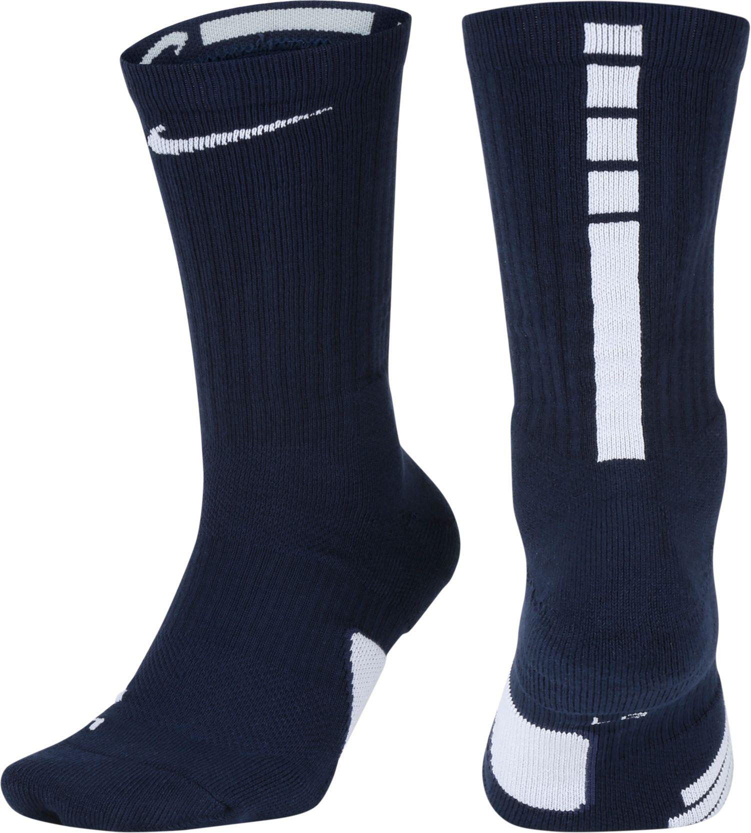 Nike Elite Basketball Crew Socks in Midnight Navy/White (Blue) for Men ...