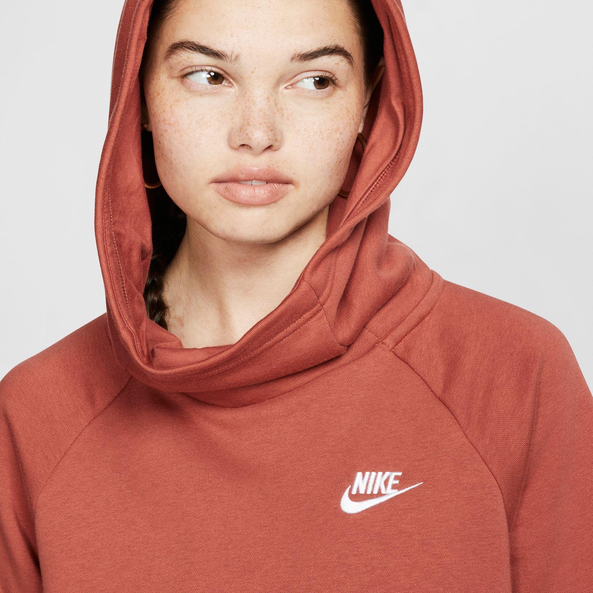 polerón mujer nike essential funnel fleece hoodie