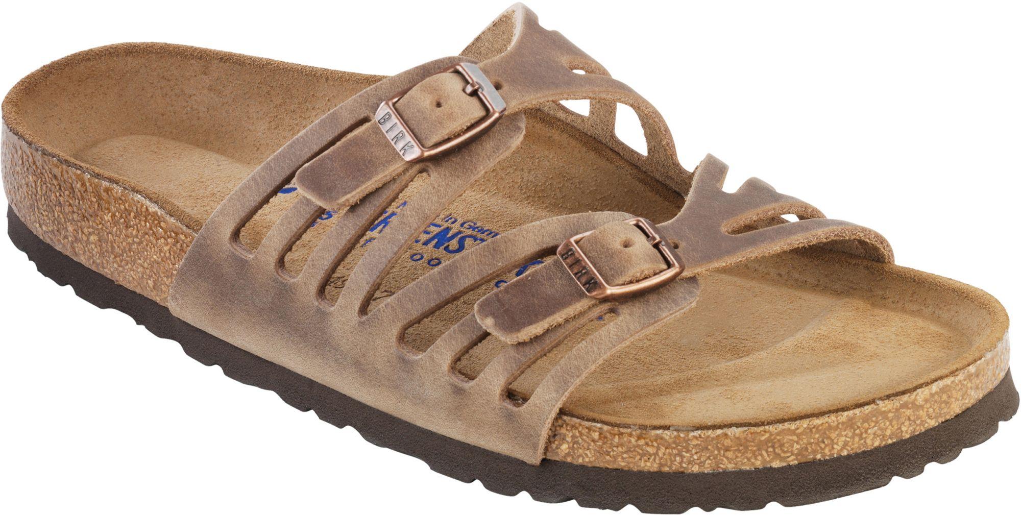 Birkenstock Leather Granada Soft Footbed Sandals in Tobacco (Brown) - Lyst