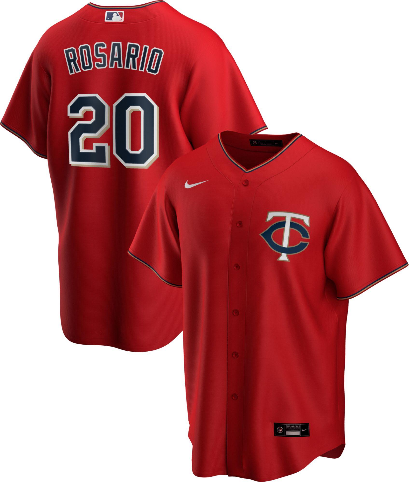 Nike Replica Minnesota Twins Eddie Rosario #20 Red Cool Base Jersey for ...
