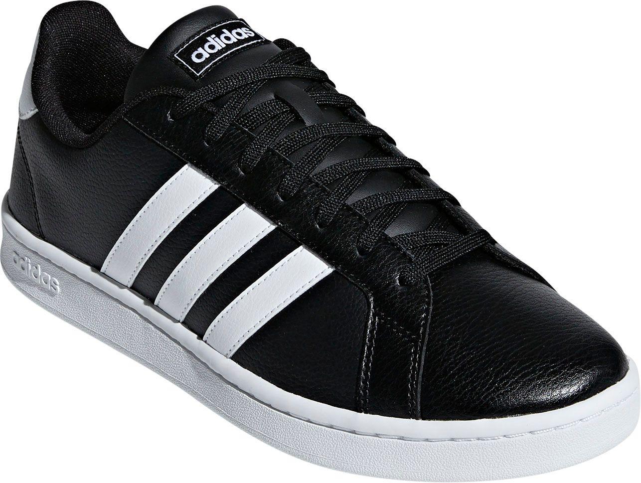 adidas Lace Grand Court Shoes in Black/White (Black) for Men - Lyst