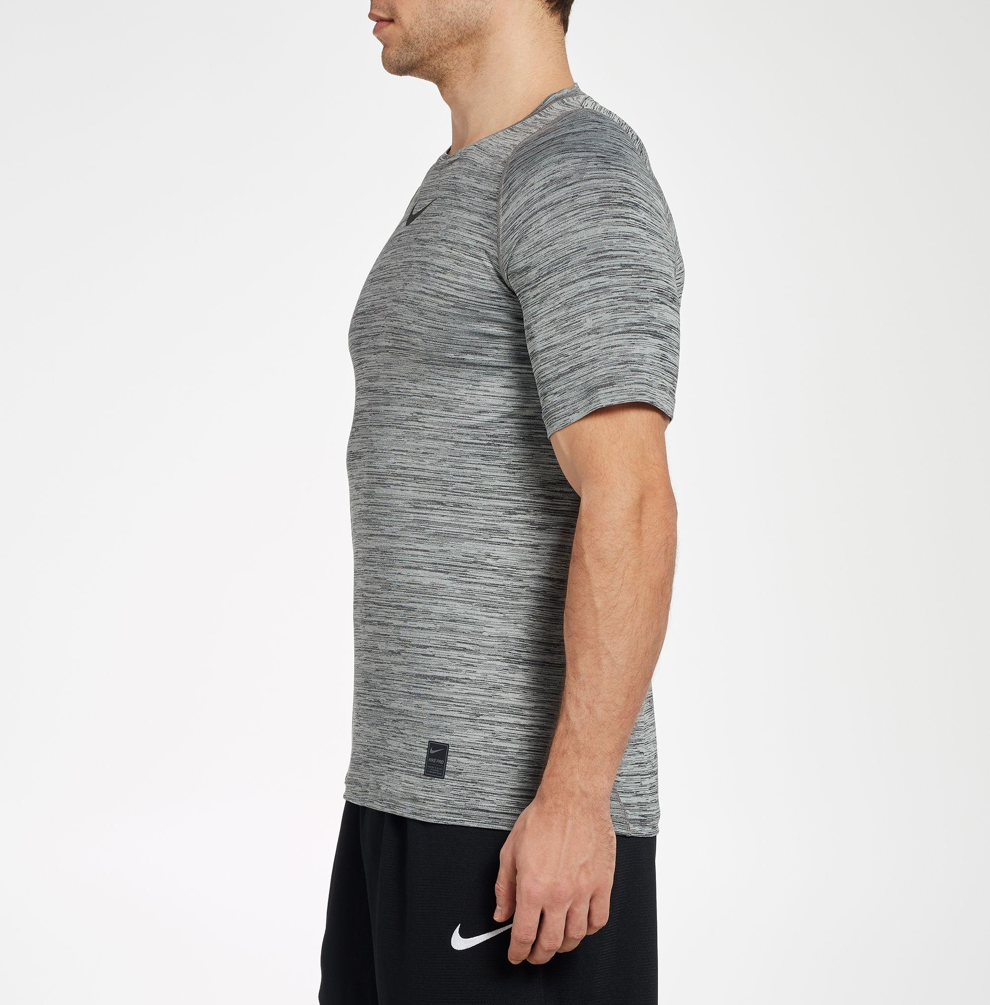 nike men's pro heather long sleeve fitted shirt