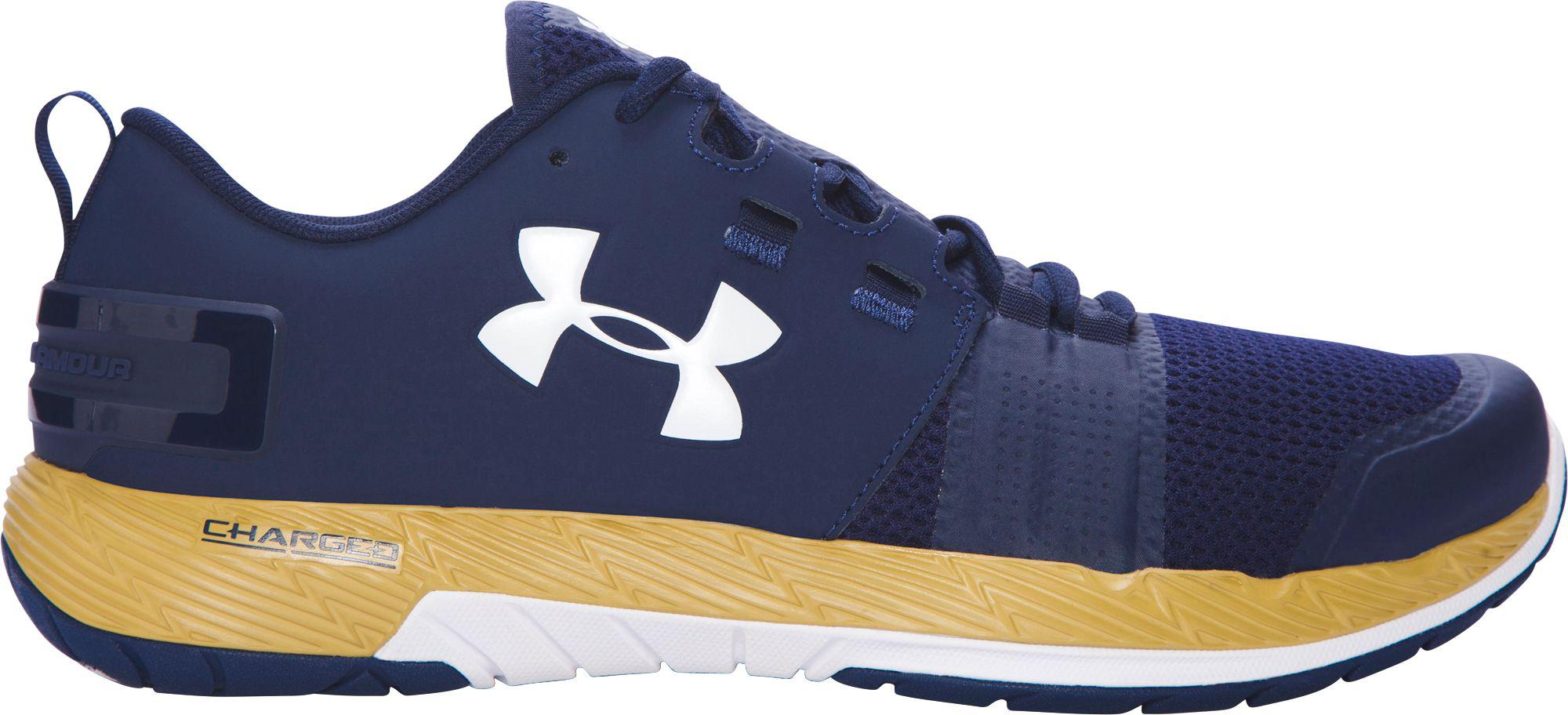under armour blue and gold shoes