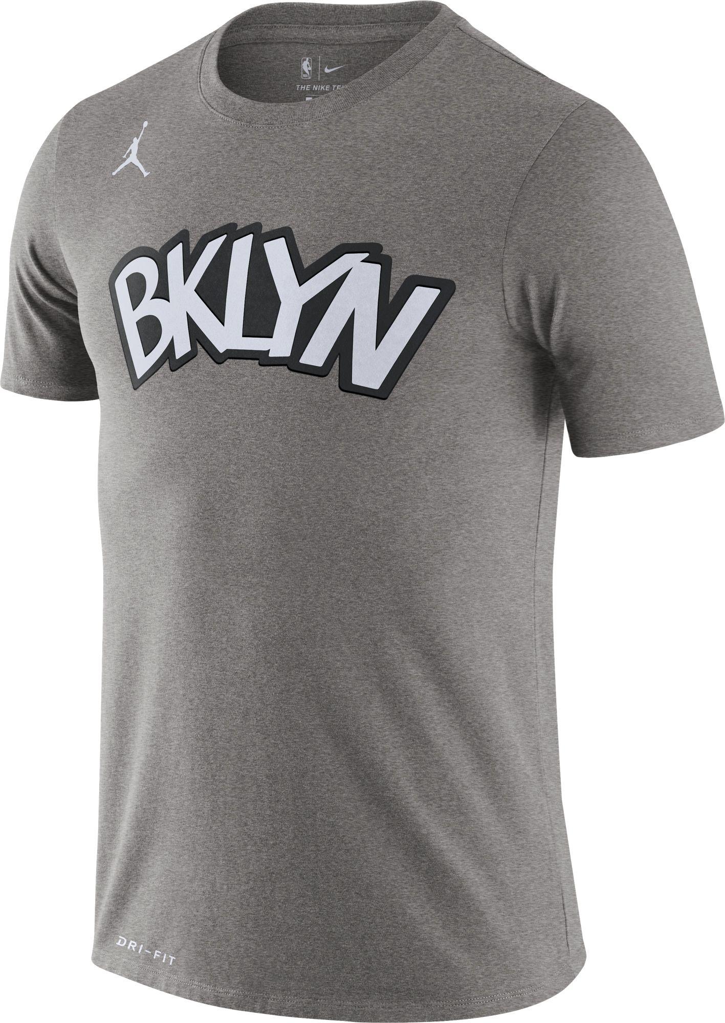 Nike Jordan Brooklyn Nets Dri-fit Statement Edition T-shirt in Gray for Men - Lyst
