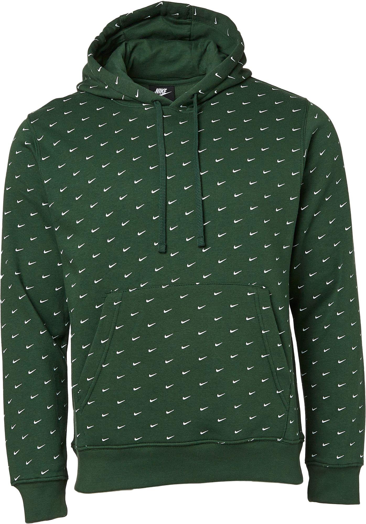green nike swoosh hoodie
